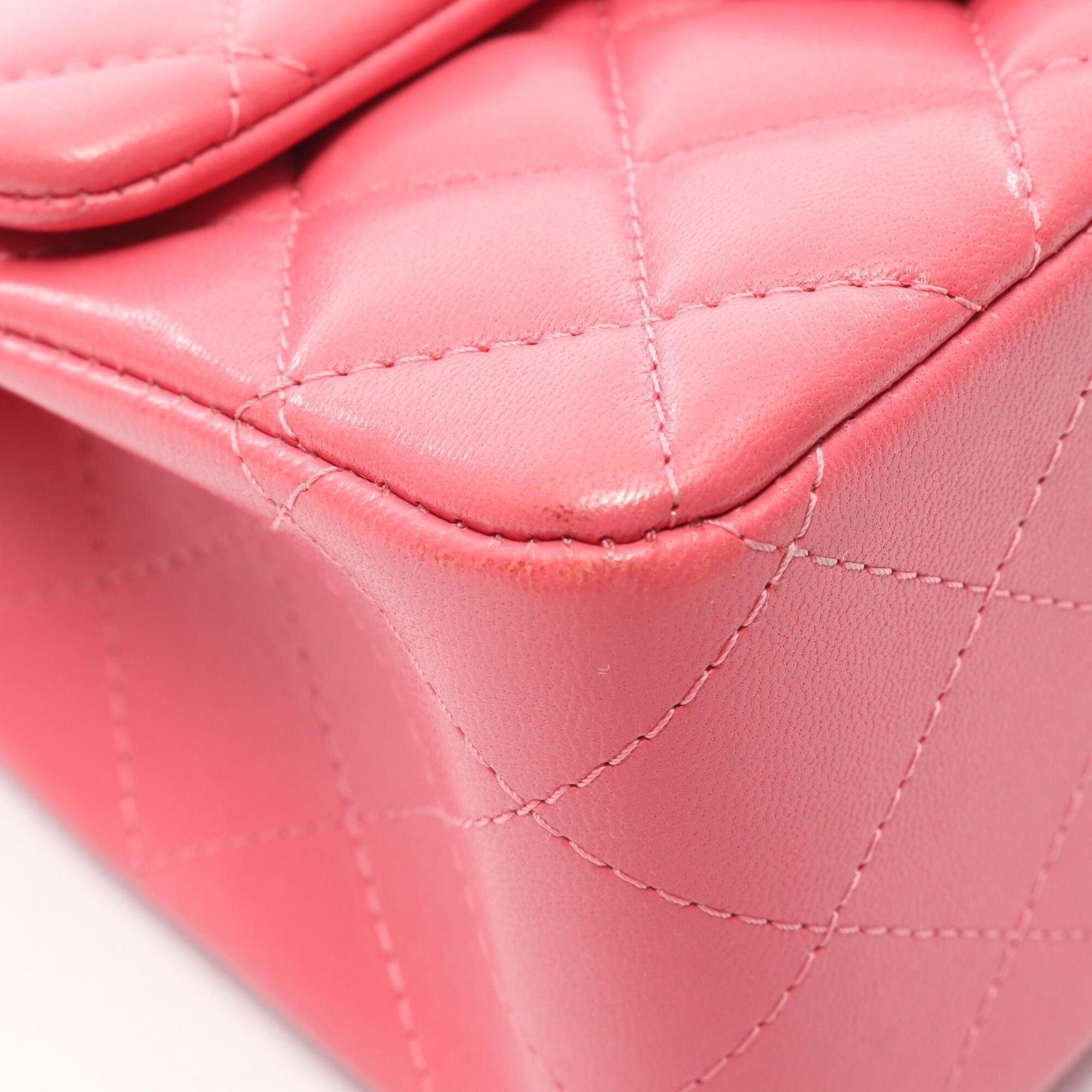 Chanel Pink Leather Handbag Shoulder Bag (Pre-Owned)