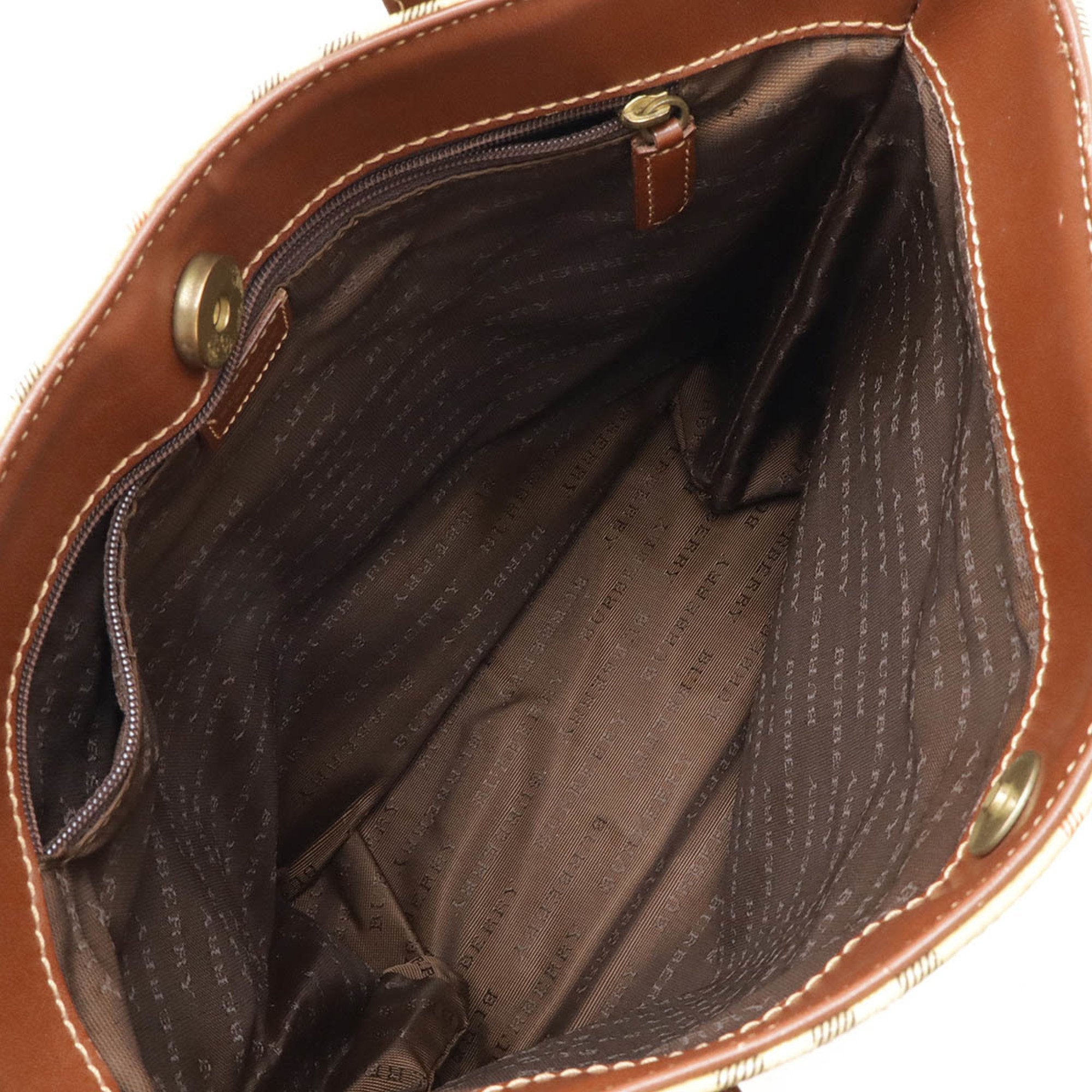 Burberry Beige Black Bordeaux Pvc Leather Handbag Tote Bag (Pre-Owned)
