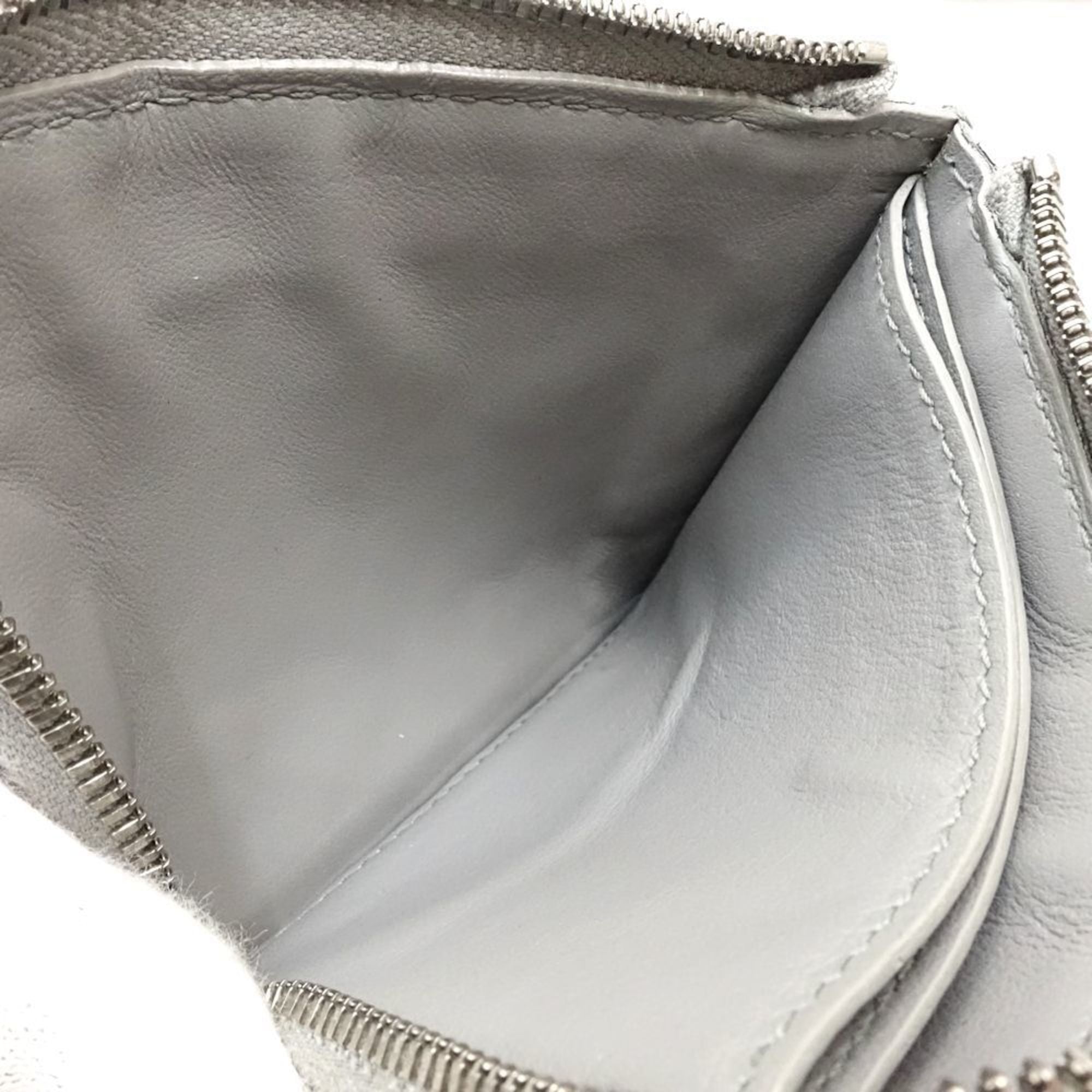 Bottega Veneta Gray Intrecciato Coin Purse/Coin Case (Pre-Owned)