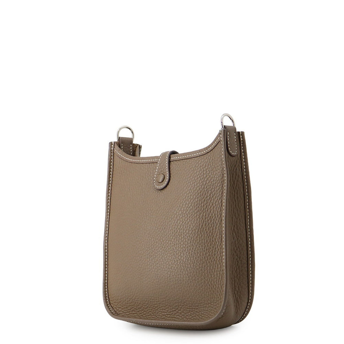 Hermes Blue Indigo Etoupe Gray Taurillon Clemence Leather Handbag Shoulder Bag (Pre-Owned)