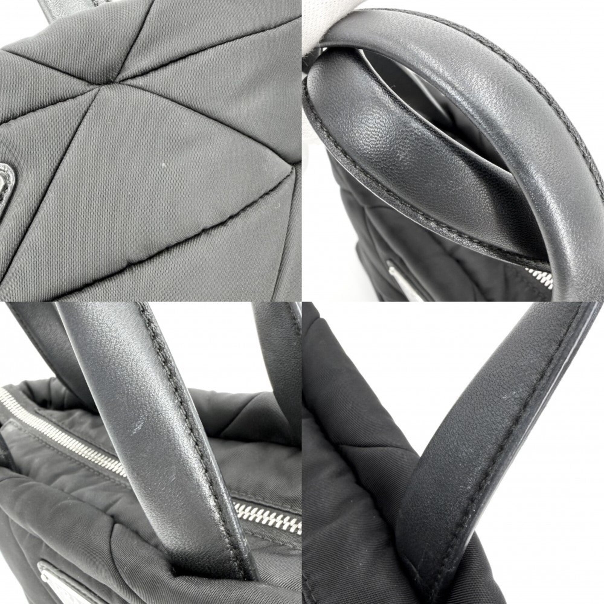 Prada Black Nylon Handbag Shoulder Bag Tote Bag (Pre-Owned)