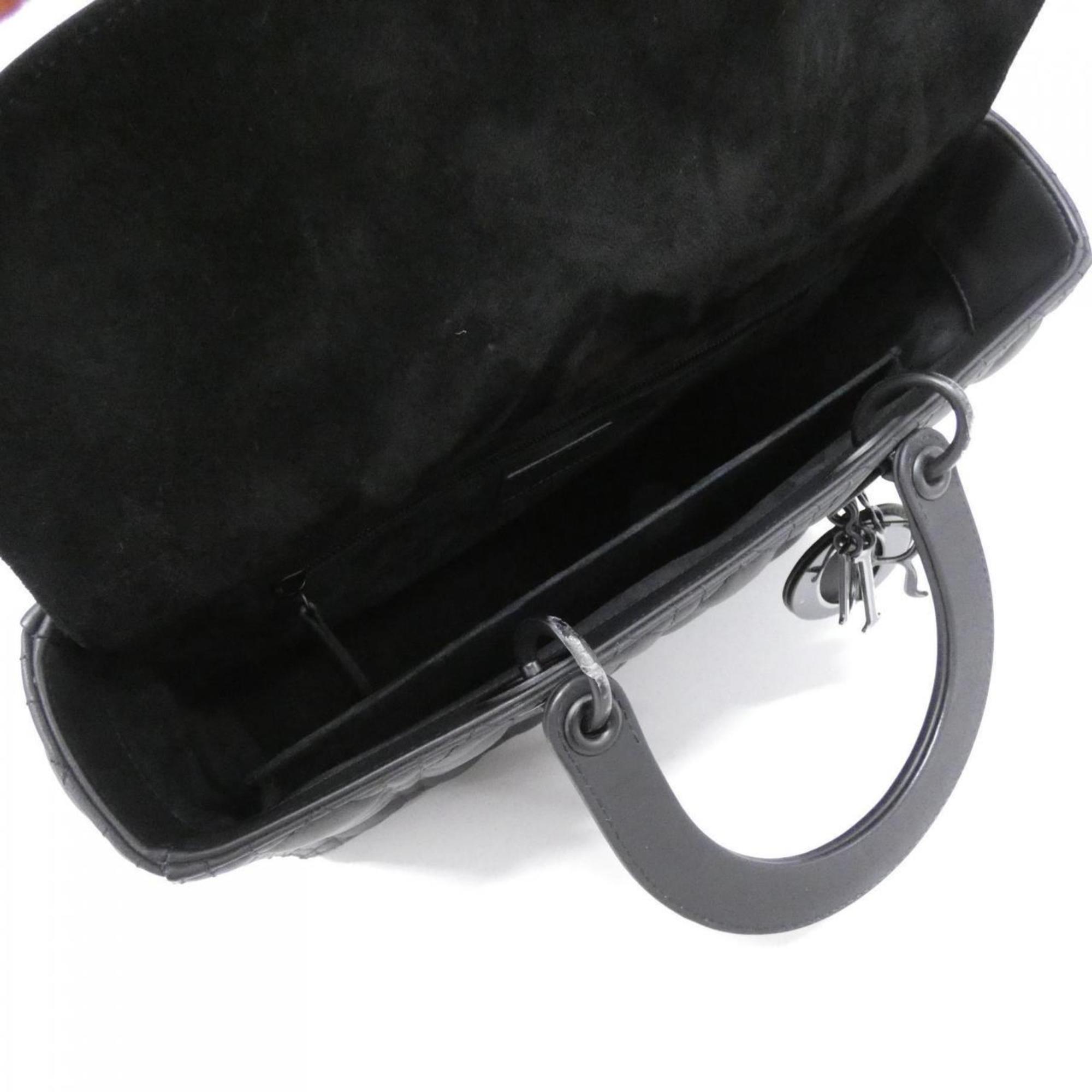 Christian Dior Black Leather Handbag (Pre-Owned)