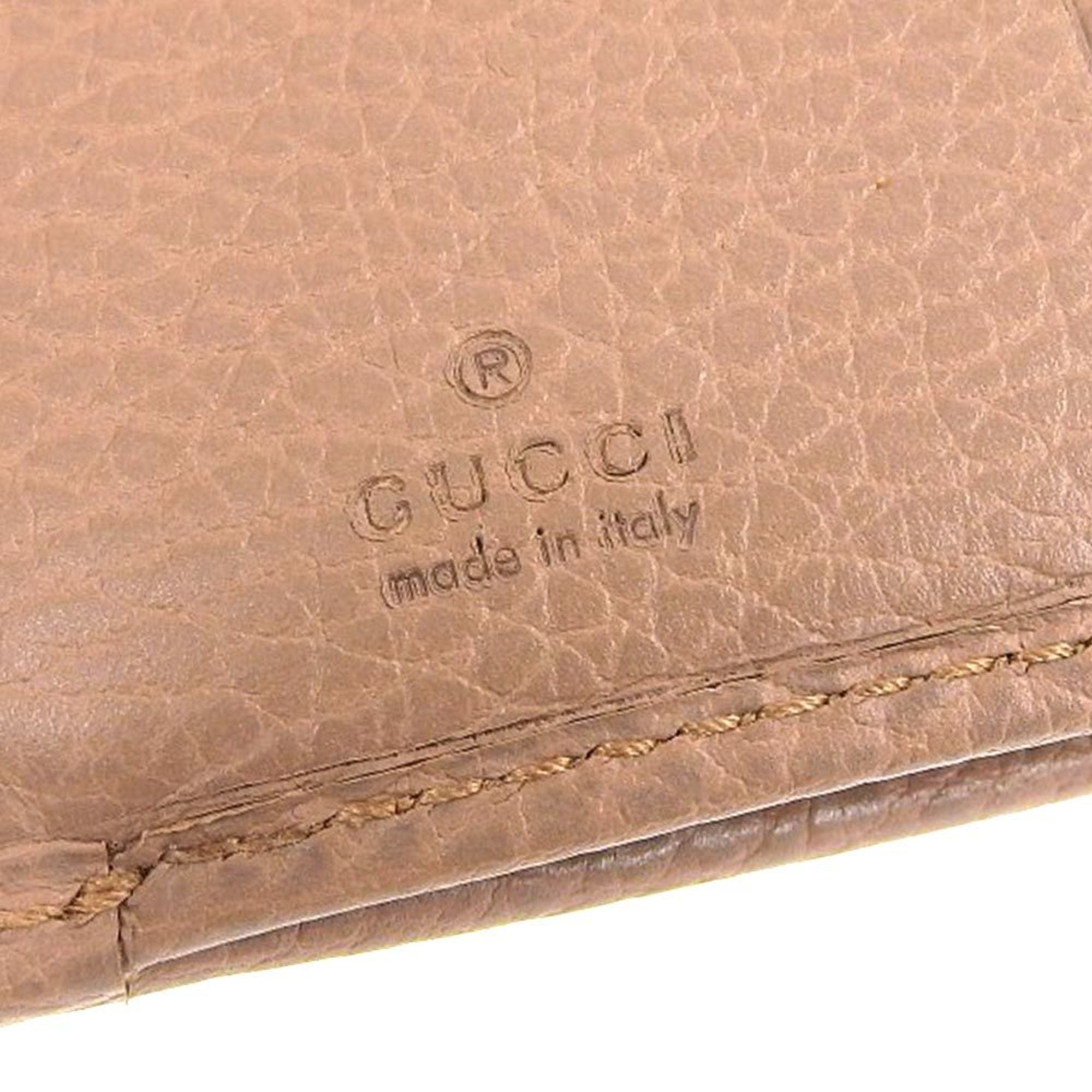 Gucci Beige Leather Coin Purse/Coin Case (Pre-Owned)