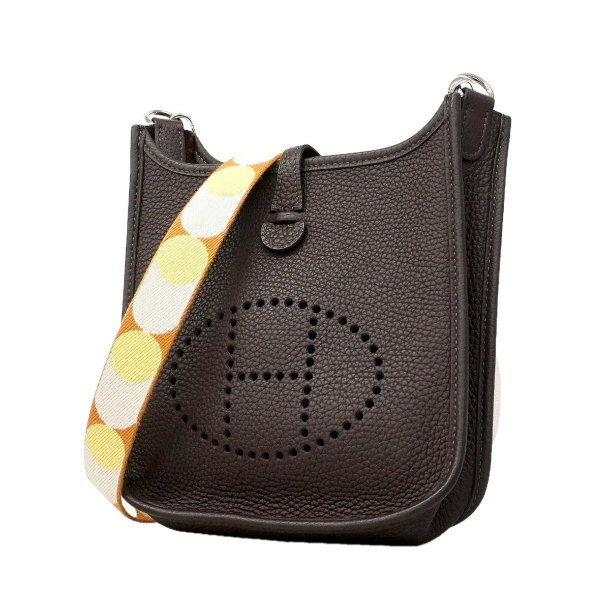 Hermes Brown Taurillon Clemence Leather Shoulder Bag (Pre-Owned)
