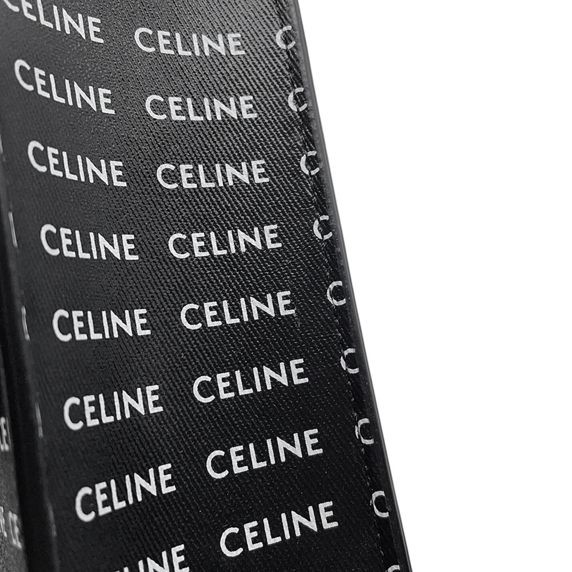 Celine Black White Leather Handbag Shoulder Bag (Pre-Owned)
