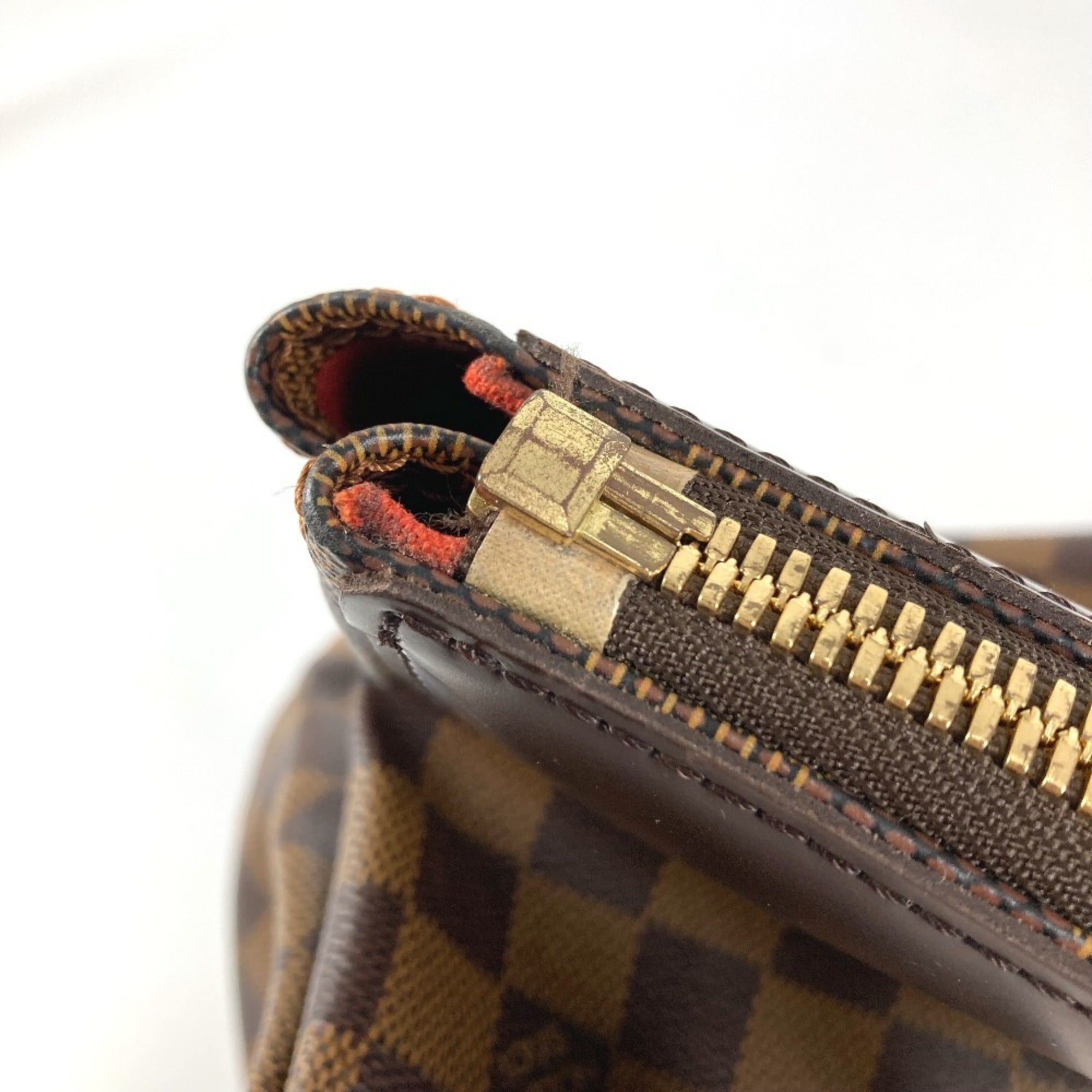Louis Vuitton Brown Damier Canvas Ebene Damier Canvas Boston Bag Handbag Tote Bag (Pre-Owned)