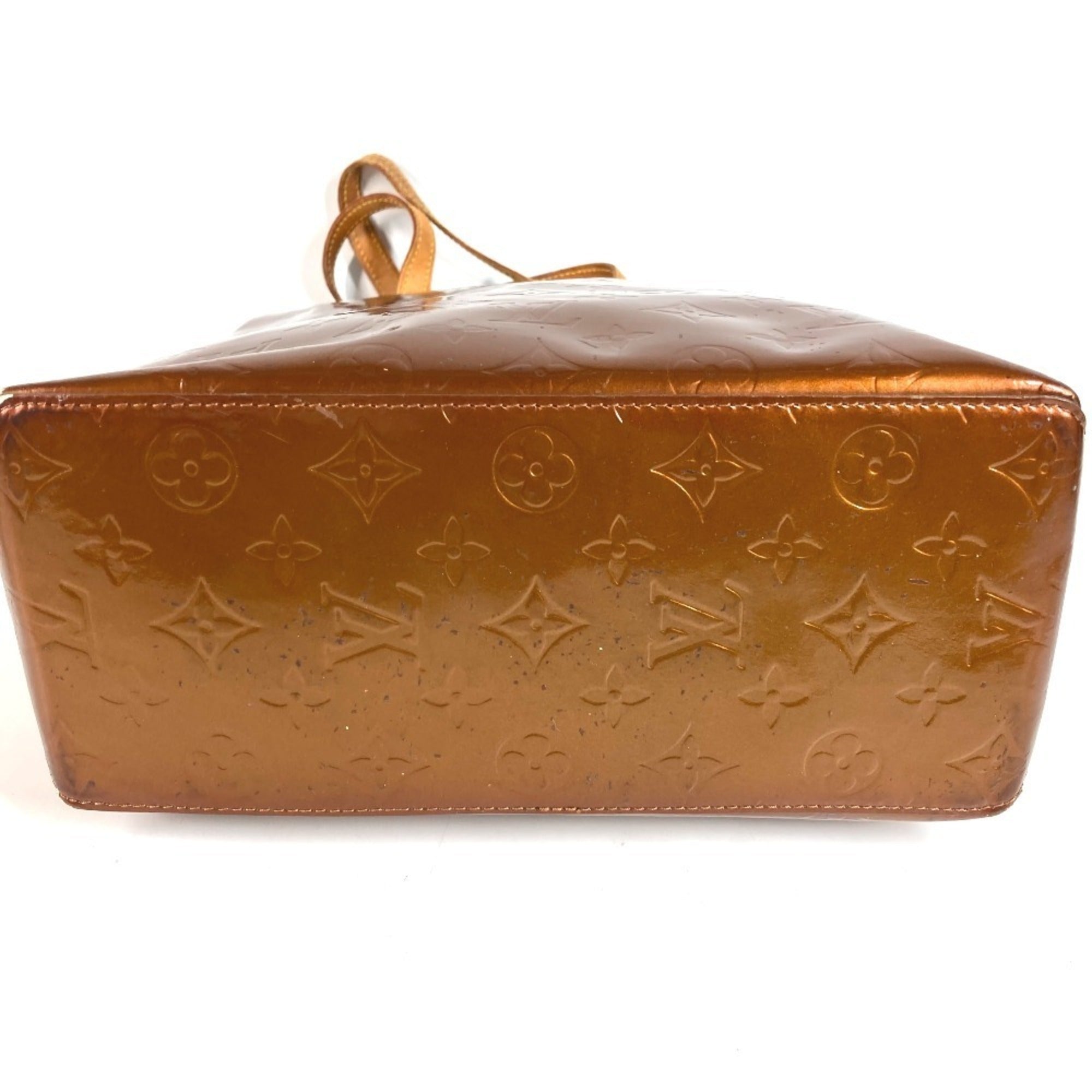 Louis Vuitton Bronze Brown Monogram Vernis Handbag Tote Bag (Pre-Owned)
