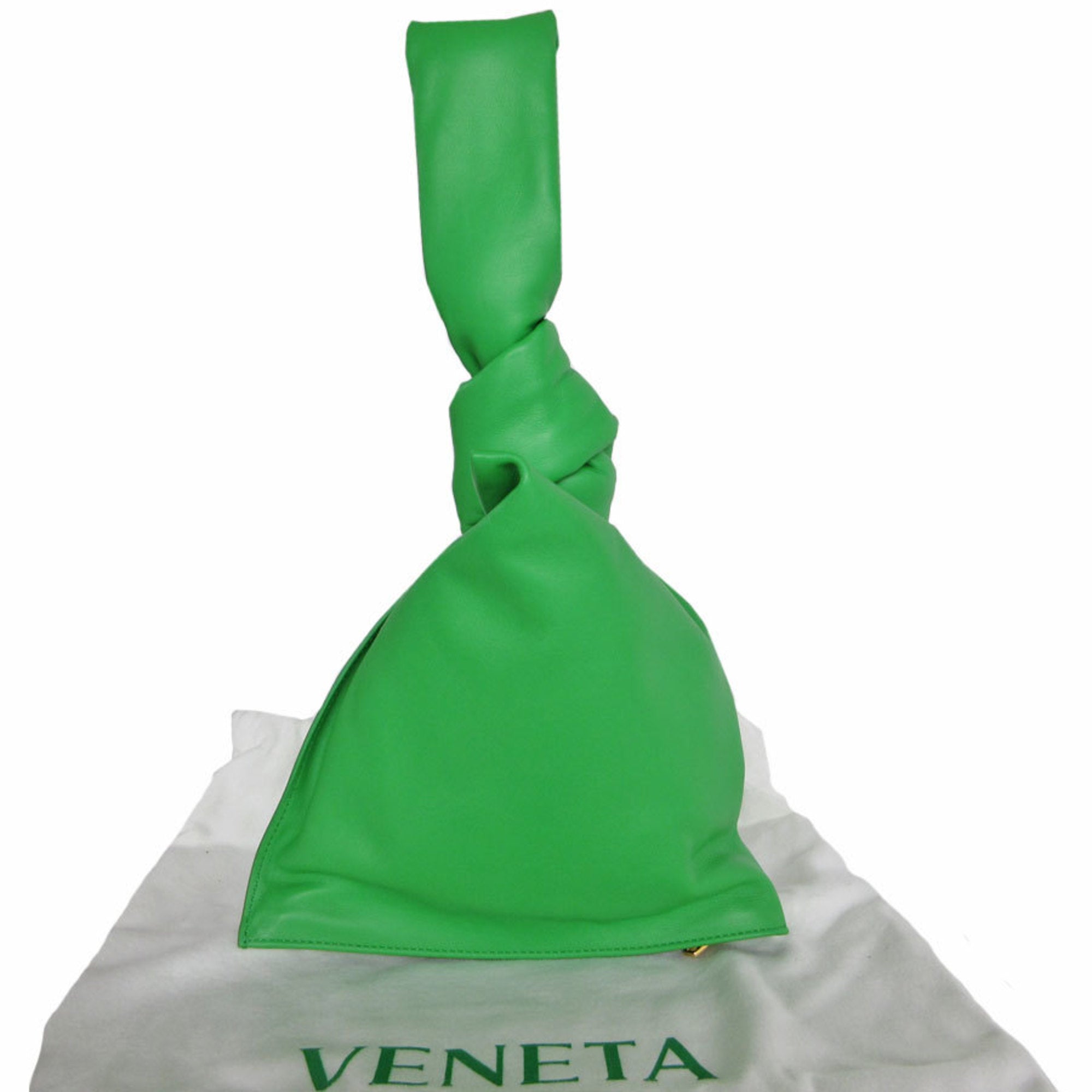 Bottega Veneta Green Leather Handbag (Pre-Owned)