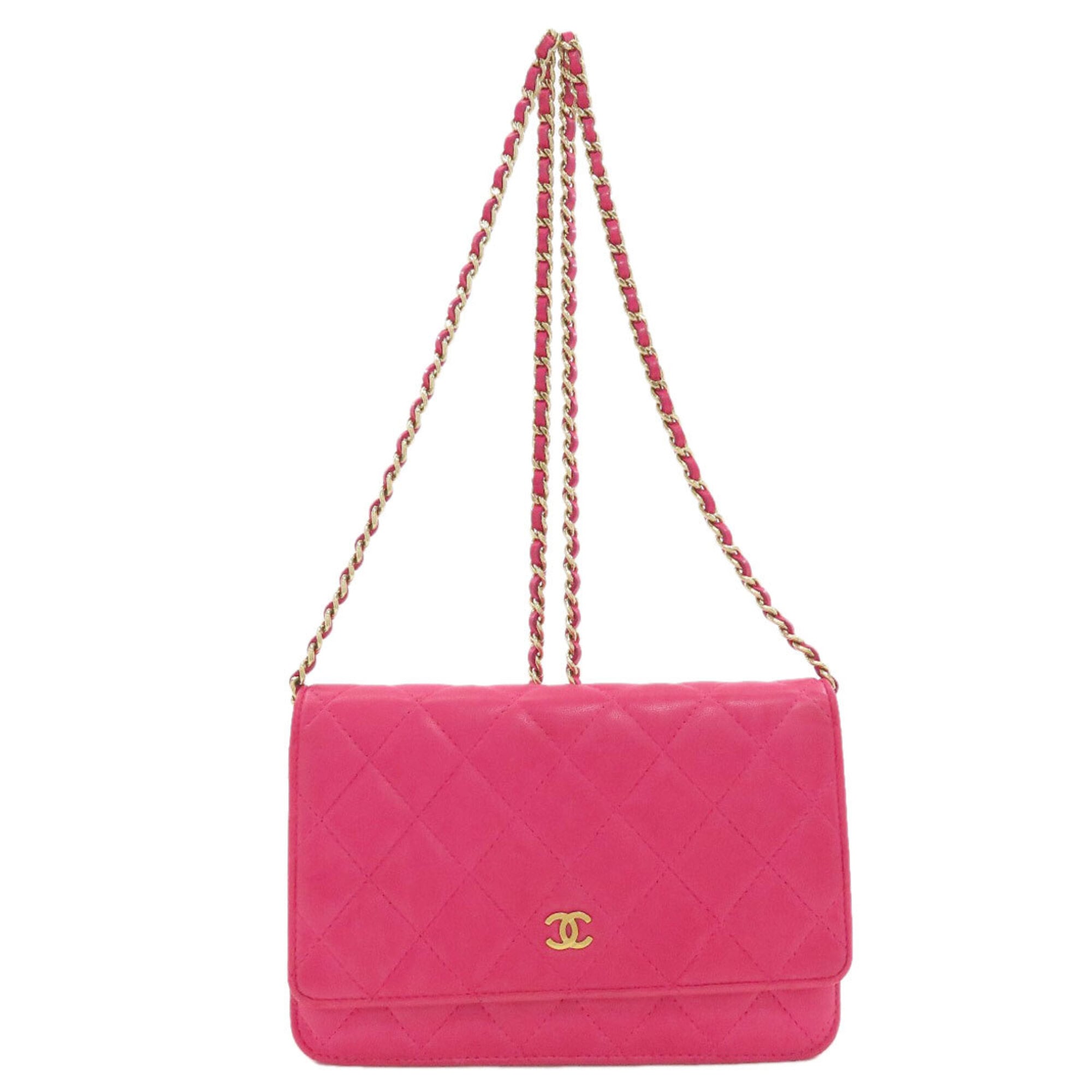 Chanel Pink Leather Shoulder Bag (Pre-Owned)