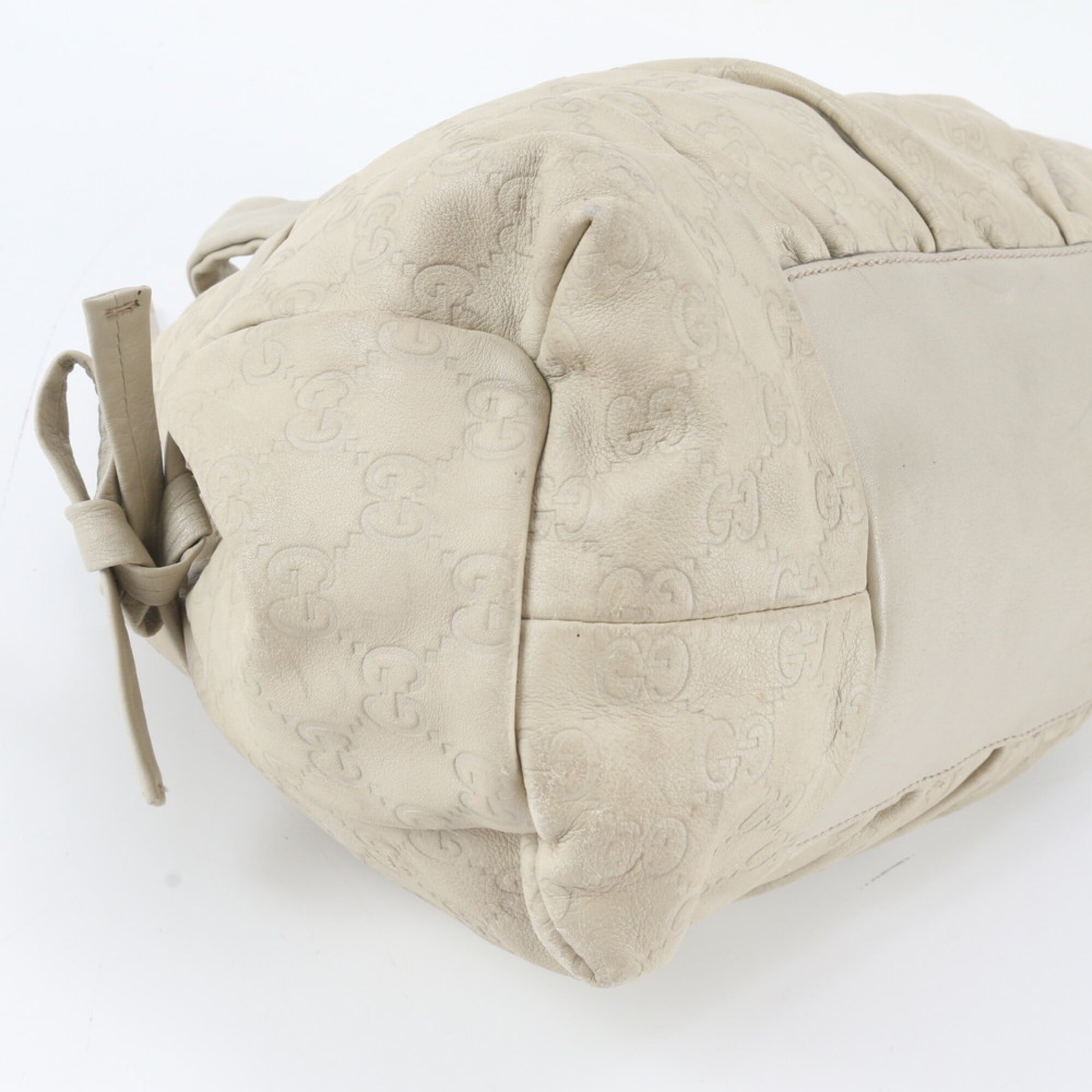 Gucci Ivory Leather Handbag Tote Bag (Pre-Owned)