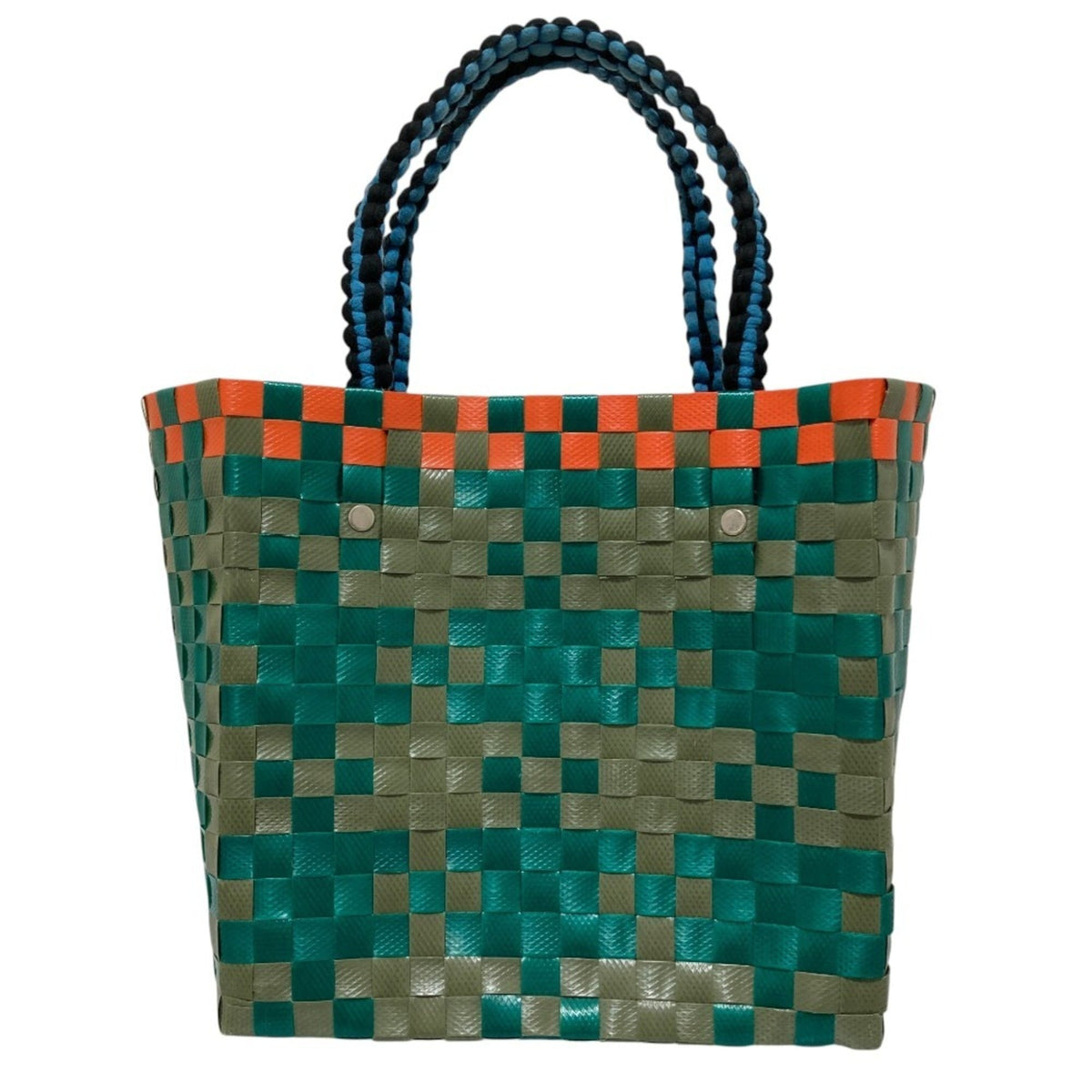 Marni Green Orange Jersey Basket Handbag (Pre-Owned)