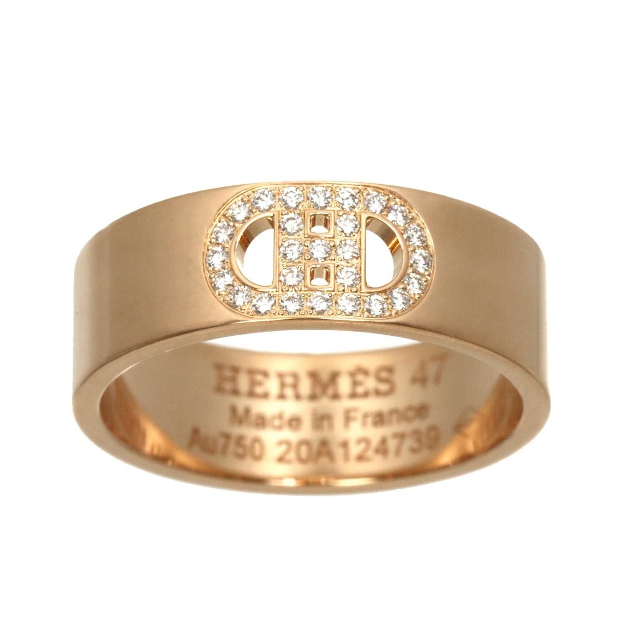 Hermes Pink Gold (18K) Band Ring (Pre-Owned)