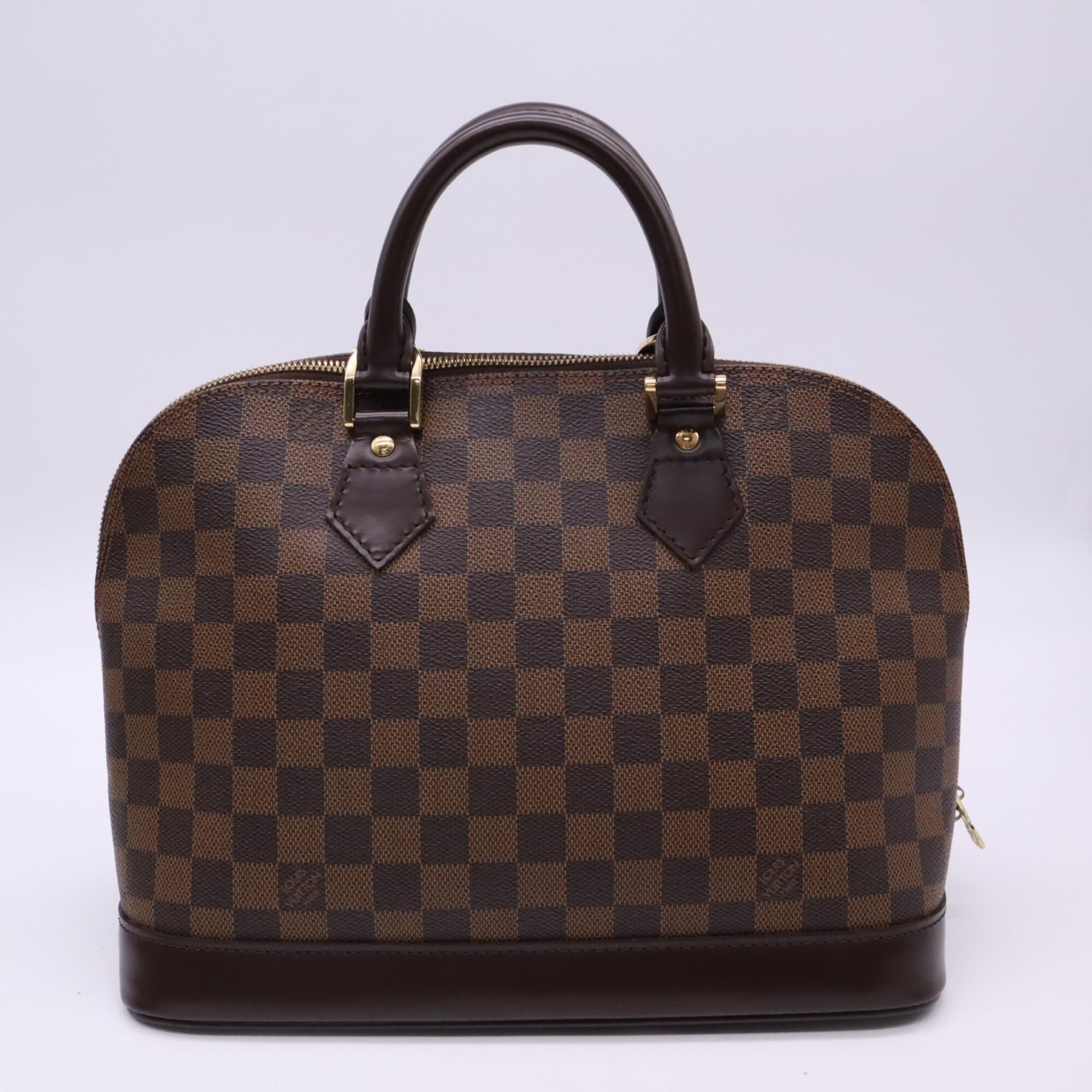Louis Vuitton Damier Beige Brown Coated Canvas Leather Handbag (Pre-Owned)
