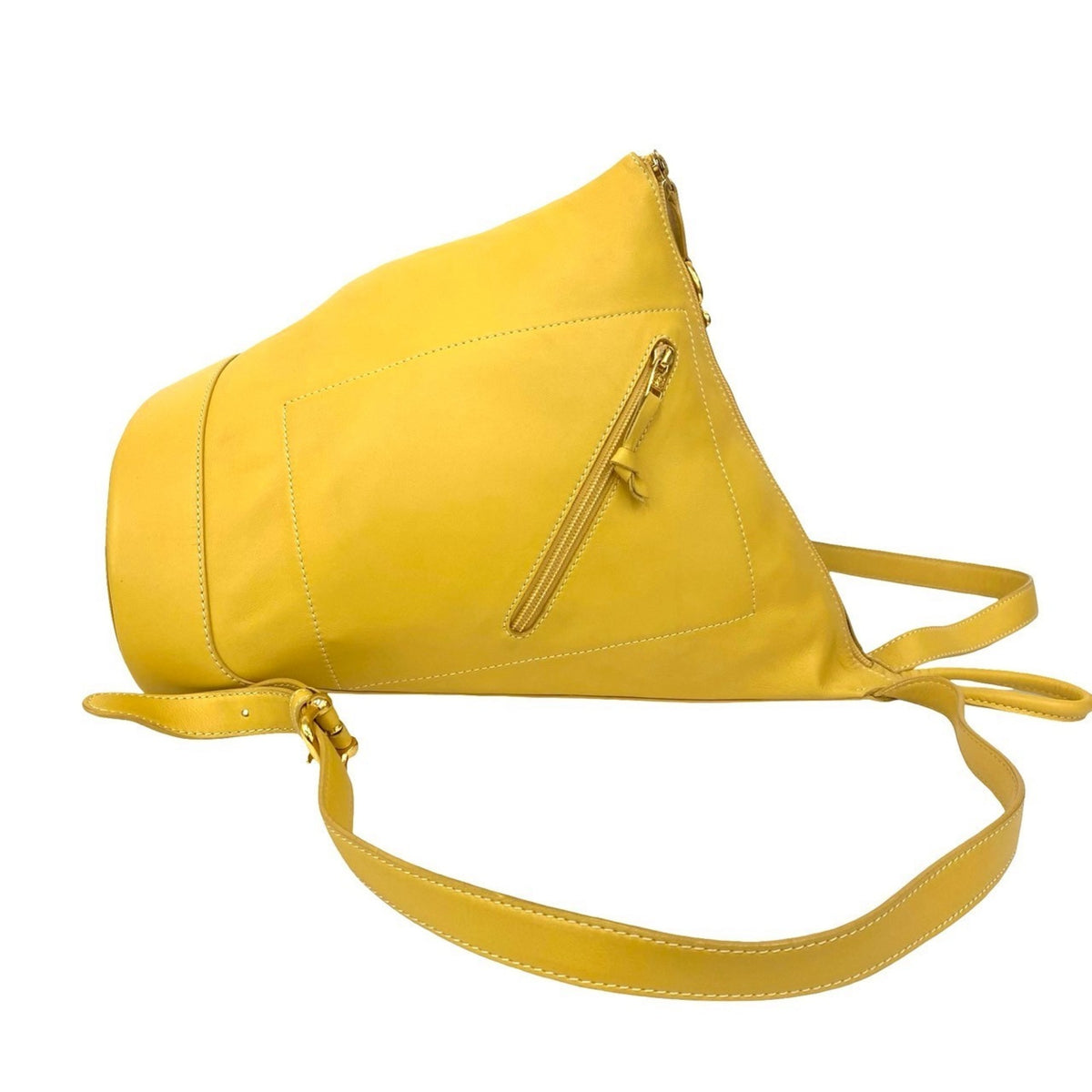 Loewe Yellow Leather Backpack Pouch (Pre-Owned)
