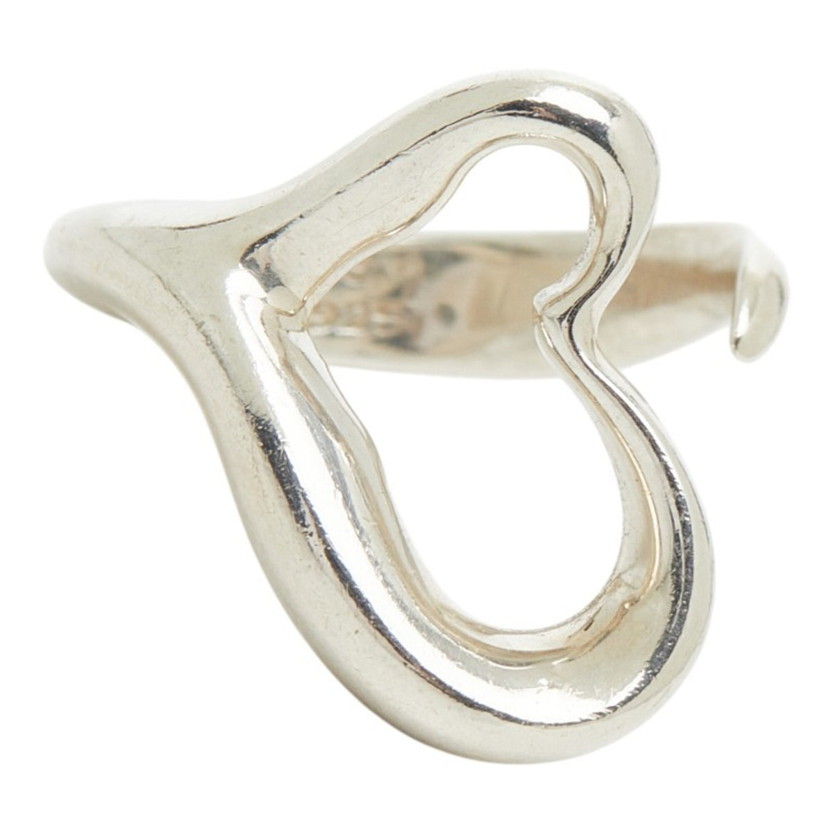 Tiffany Open Heart Silver Silver 925 Band Ring (Pre-Owned)