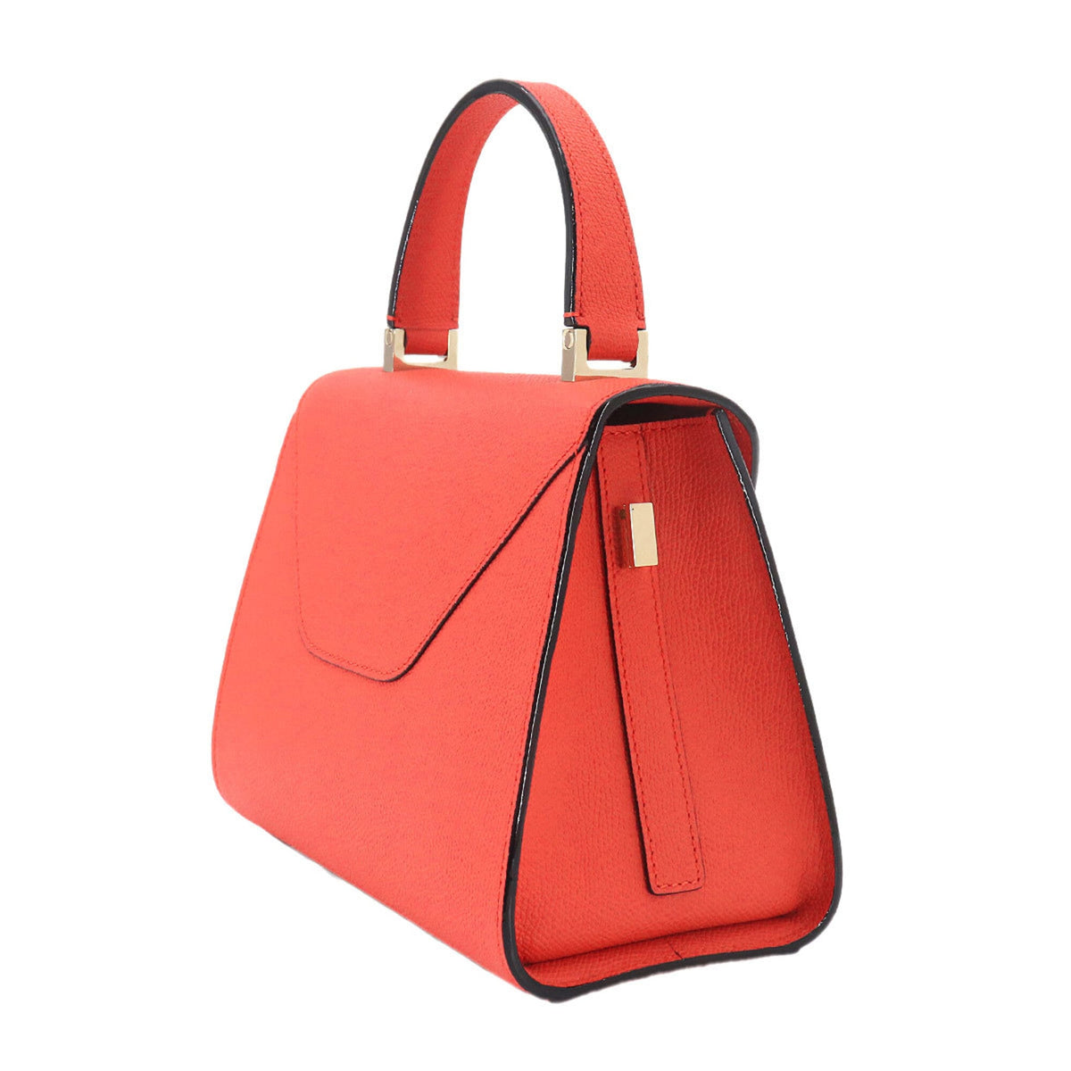 Valextra Red Color Leather Handbag (Pre-Owned)