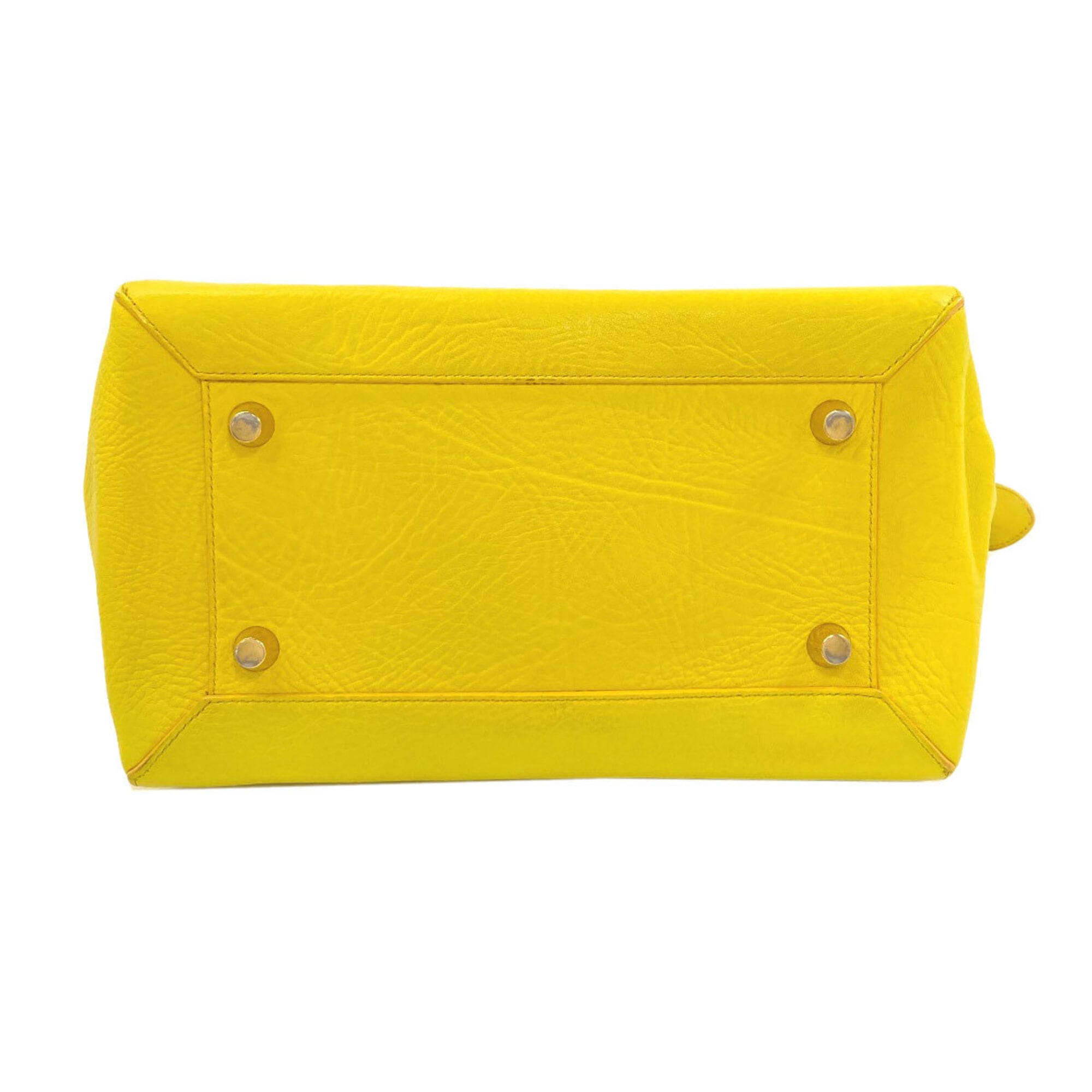 Celine Yellow Leather Handbag (Pre-Owned)