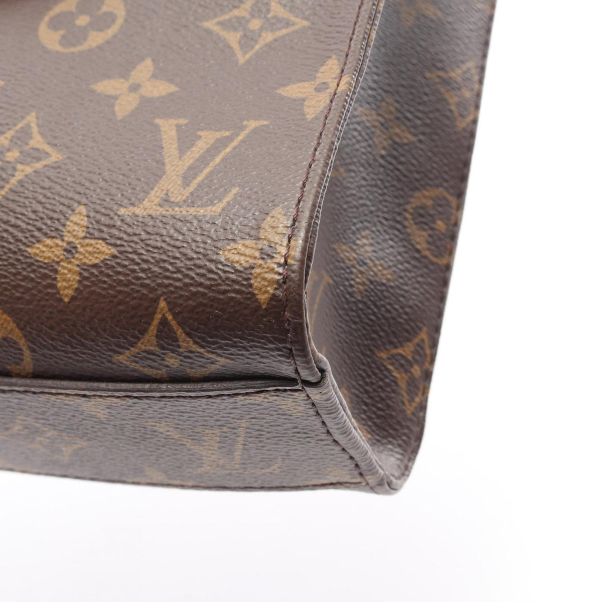 Louis Vuitton Brown Coated Canvas Leather Handbag (Pre-Owned)