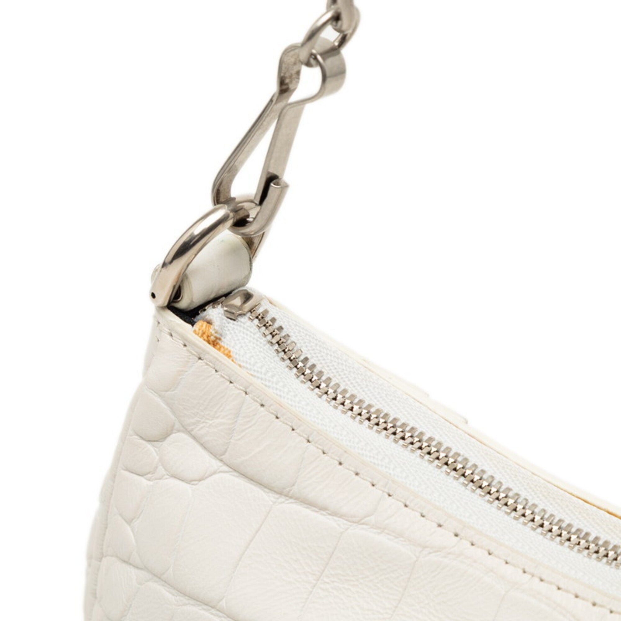 Balenciaga White Leather Handbag Shoulder Bag (Pre-Owned)