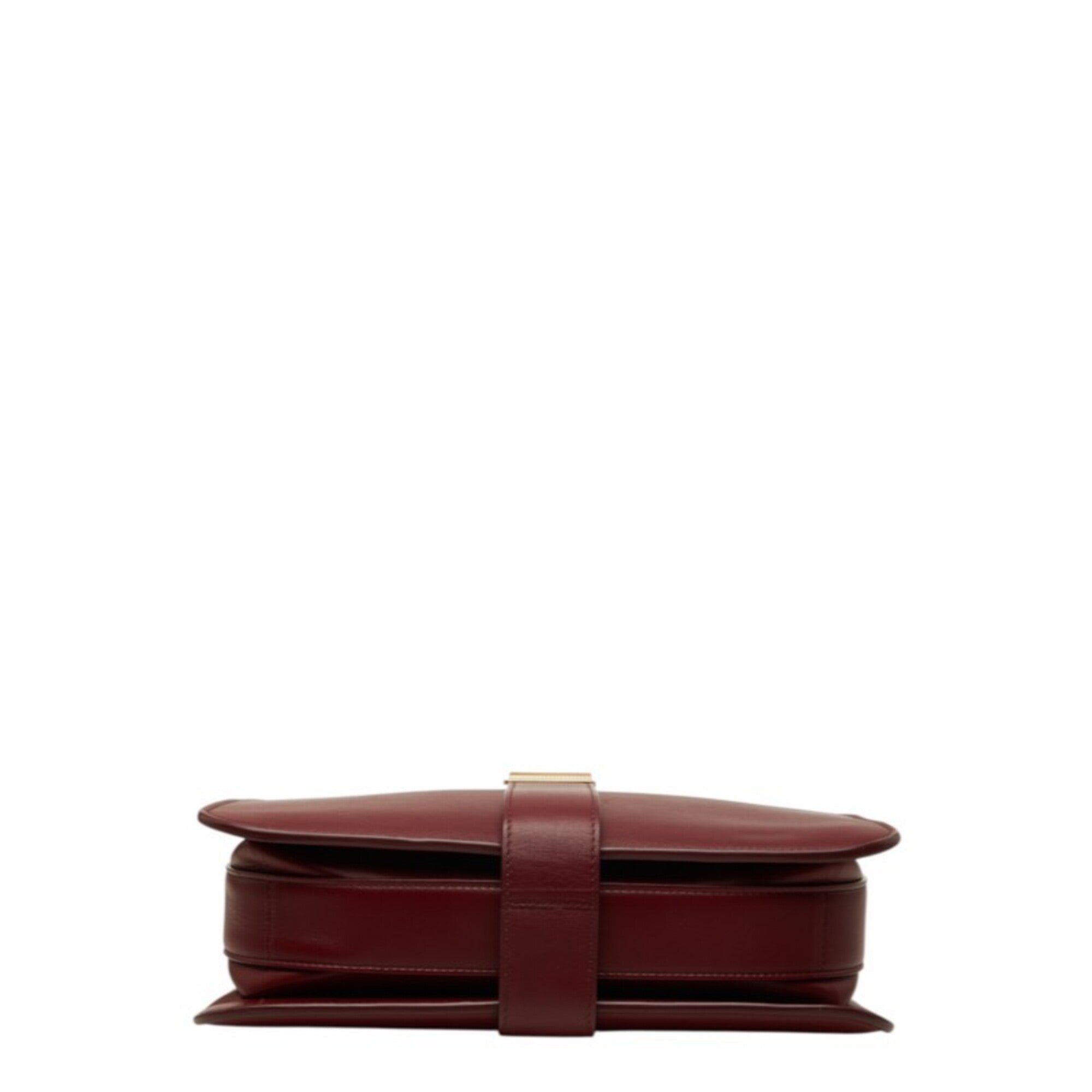 Bottega Veneta Wine Leather Shoulder Bag (Pre-Owned)