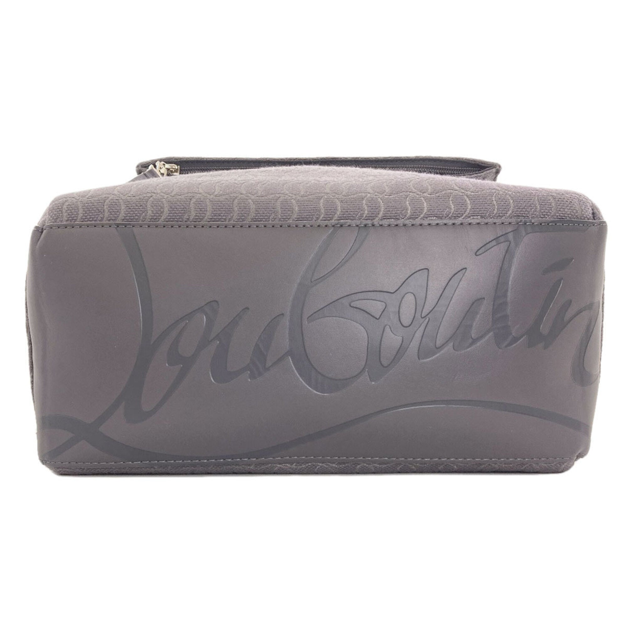 Christian Louboutin Gray Canvas Backpack (Pre-Owned)