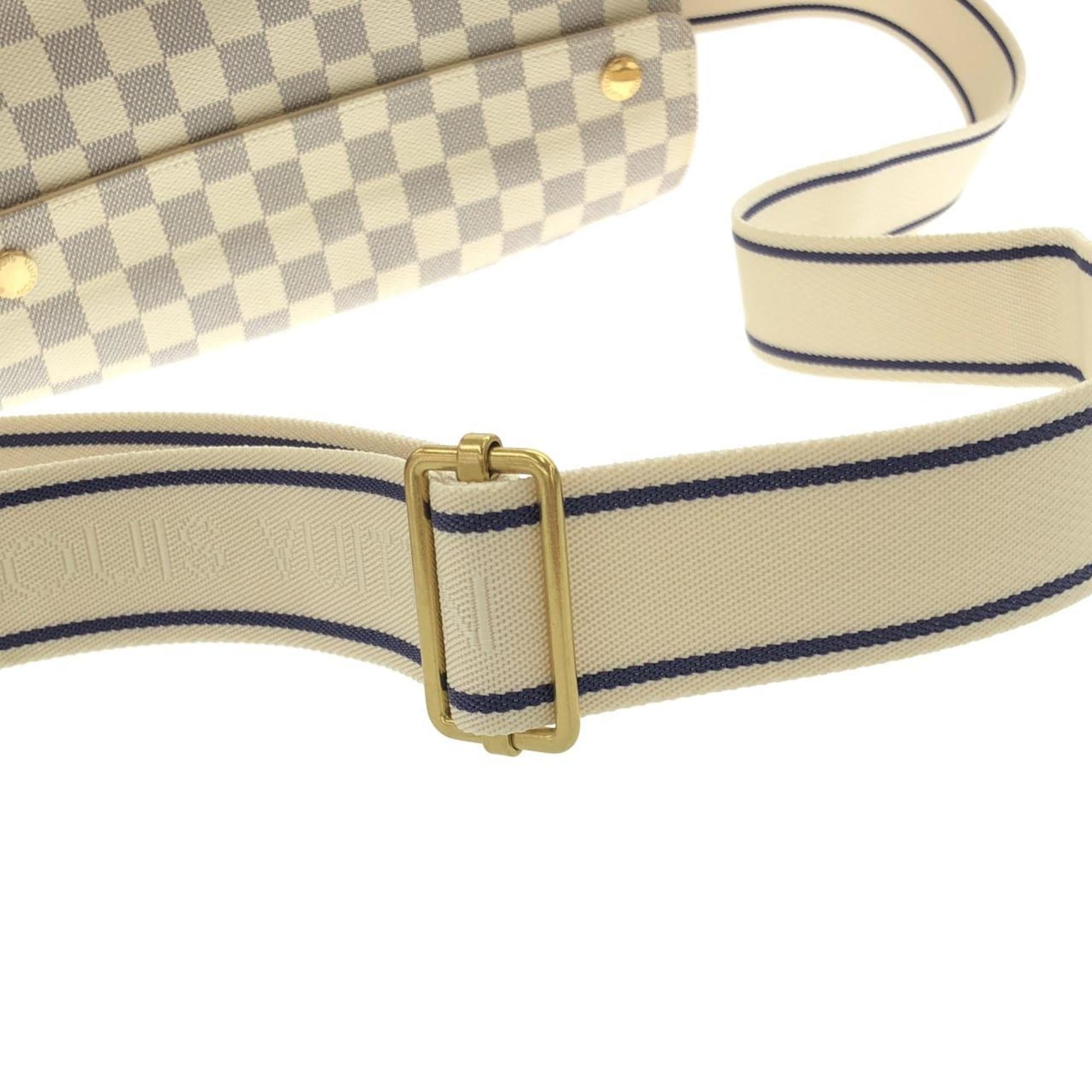 Louis Vuitton Azur White Coated Canvas Shoulder Bag (Pre-Owned)