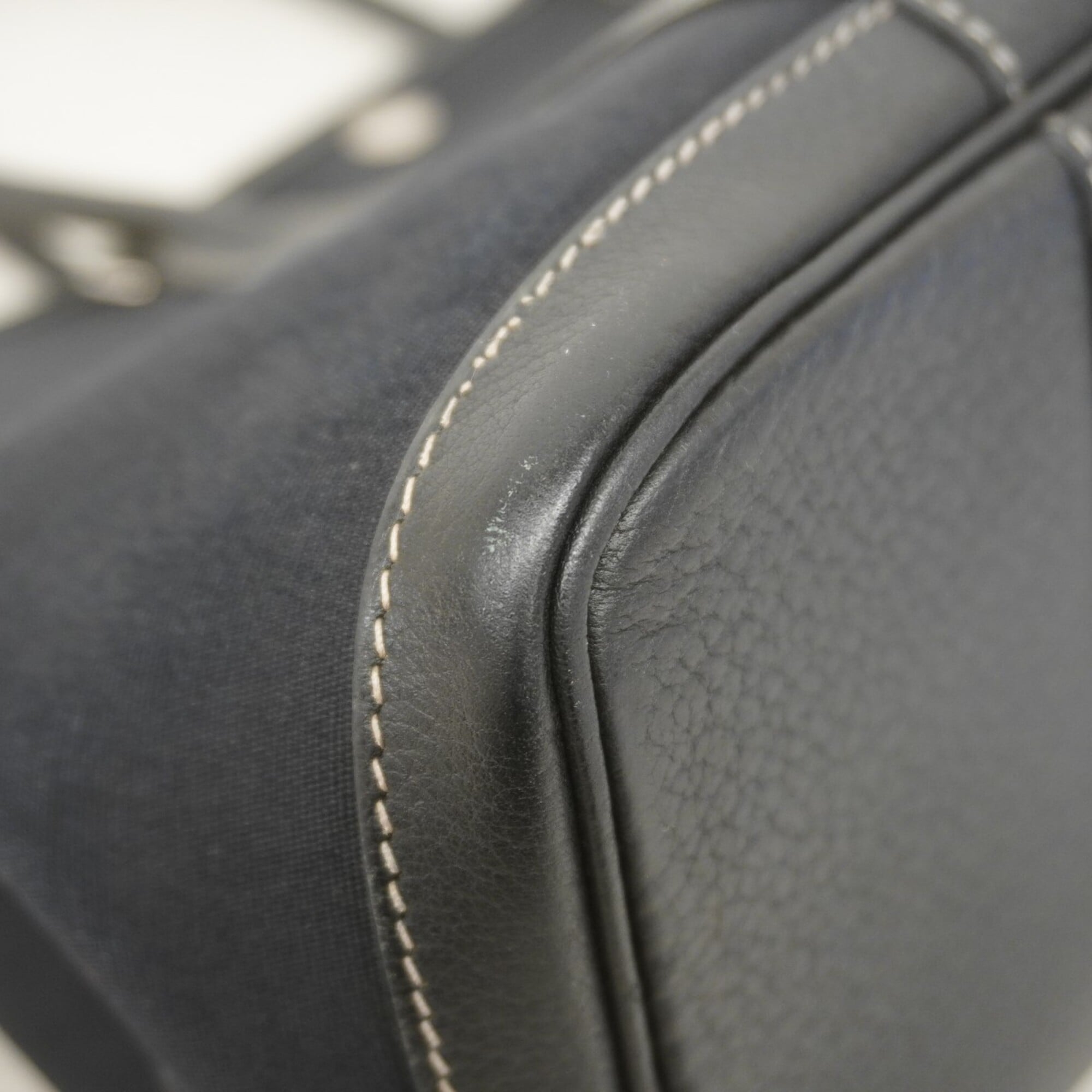 Hermes Black Toile Officier Tote Bag (Pre-Owned)