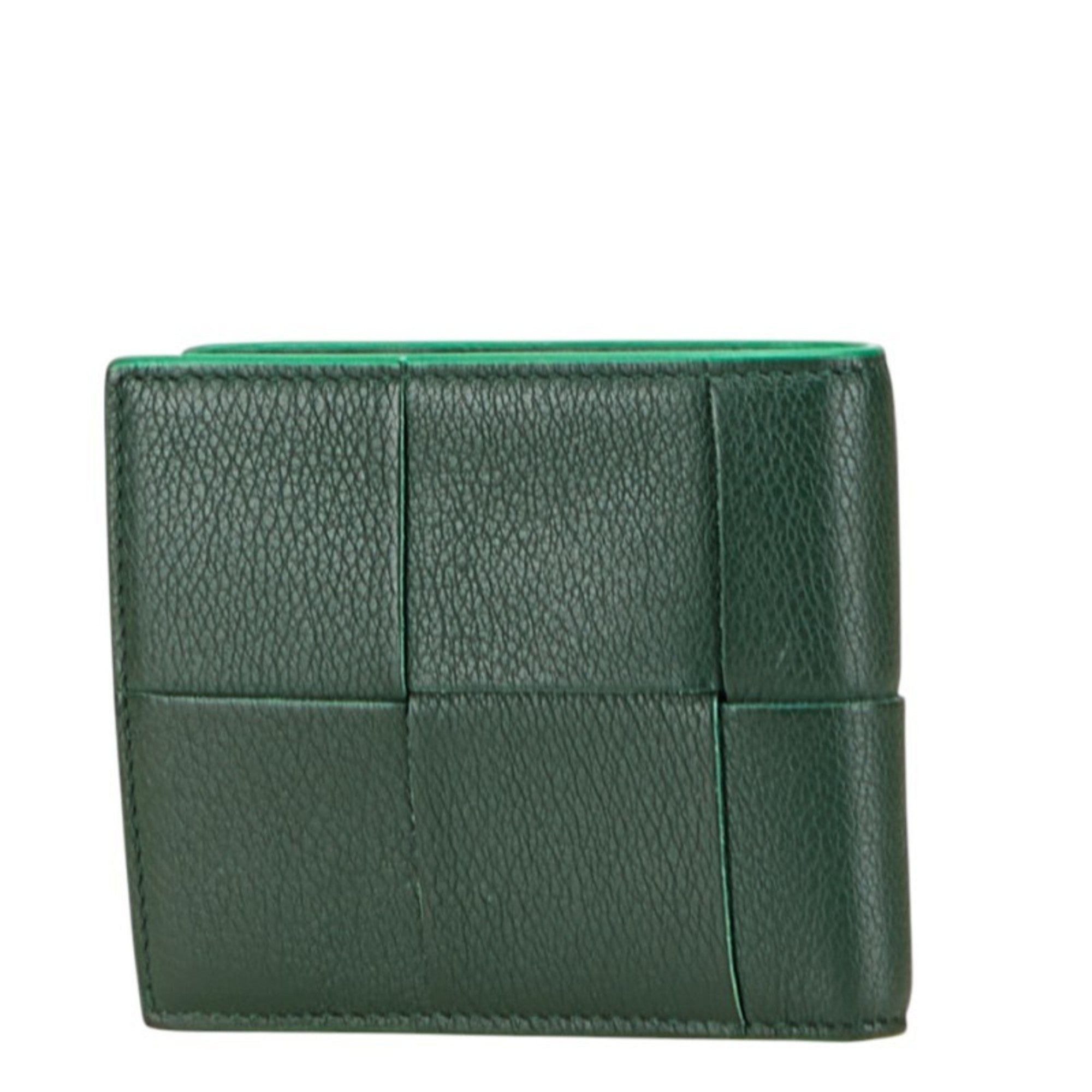 Bottega Veneta Emerald Green Leather Wallet (Bi-Fold) (Pre-Owned)