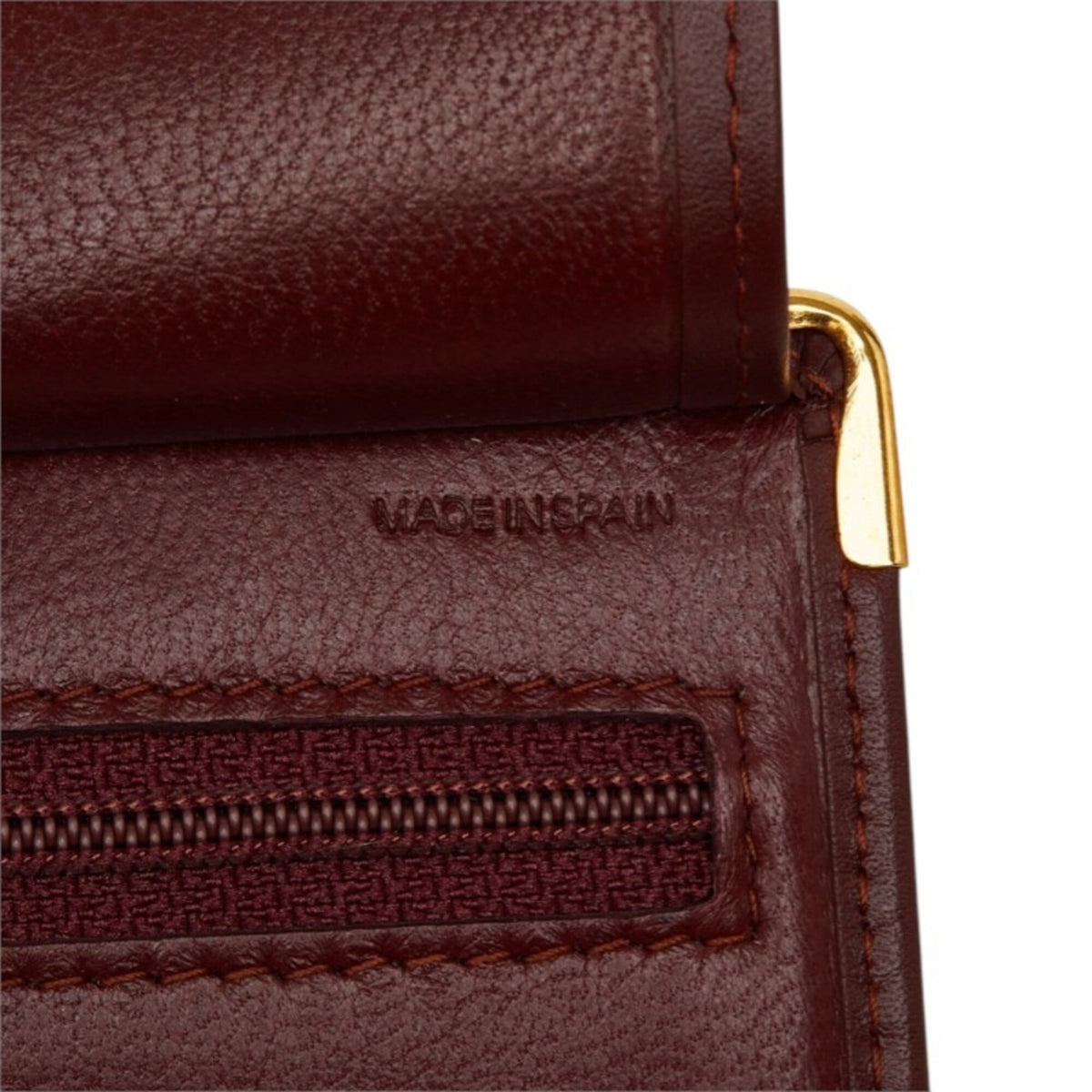 Cartier Wine Red Leather Pouch (Pre-Owned)
