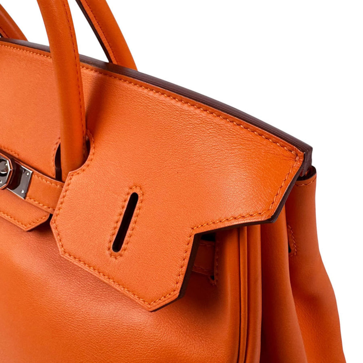 Hermes Orange Swift Leather Handbag (Pre-Owned)