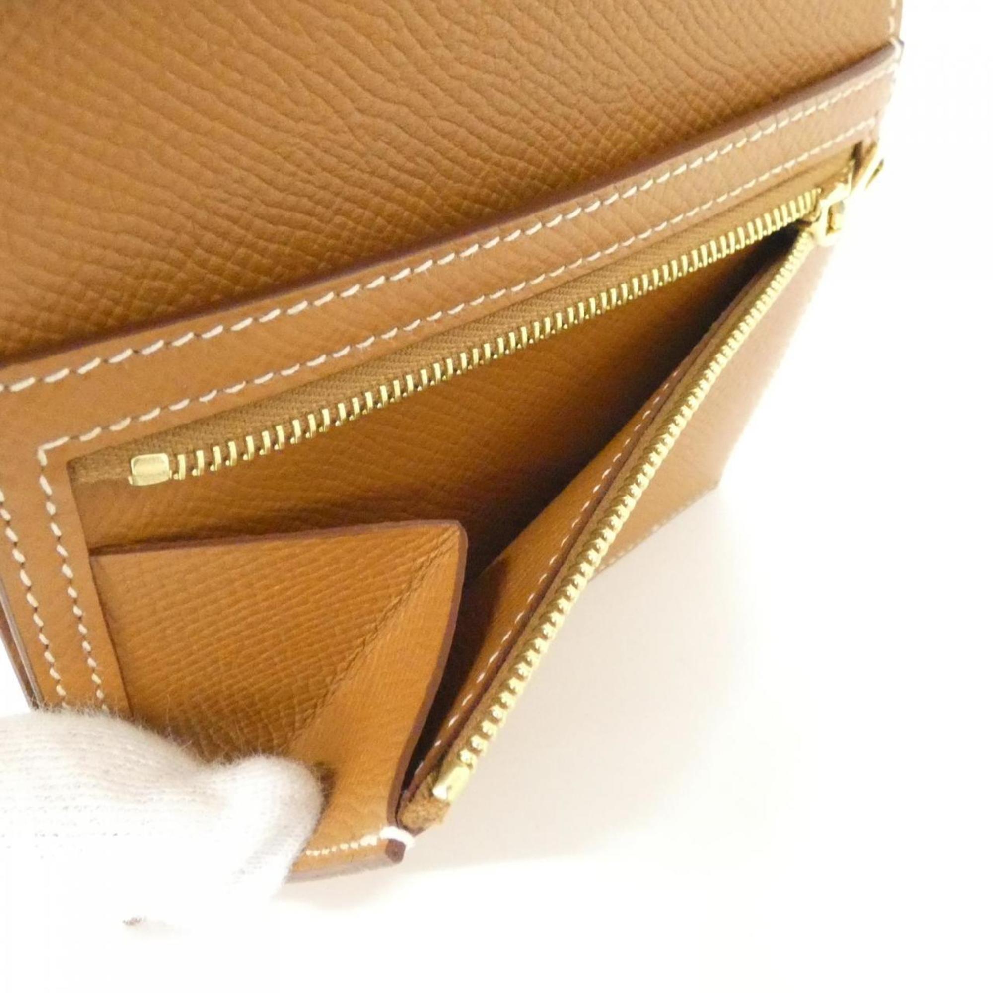 Hermes Brown Epsom Leather Coin Purse/Coin Case (Pre-Owned)