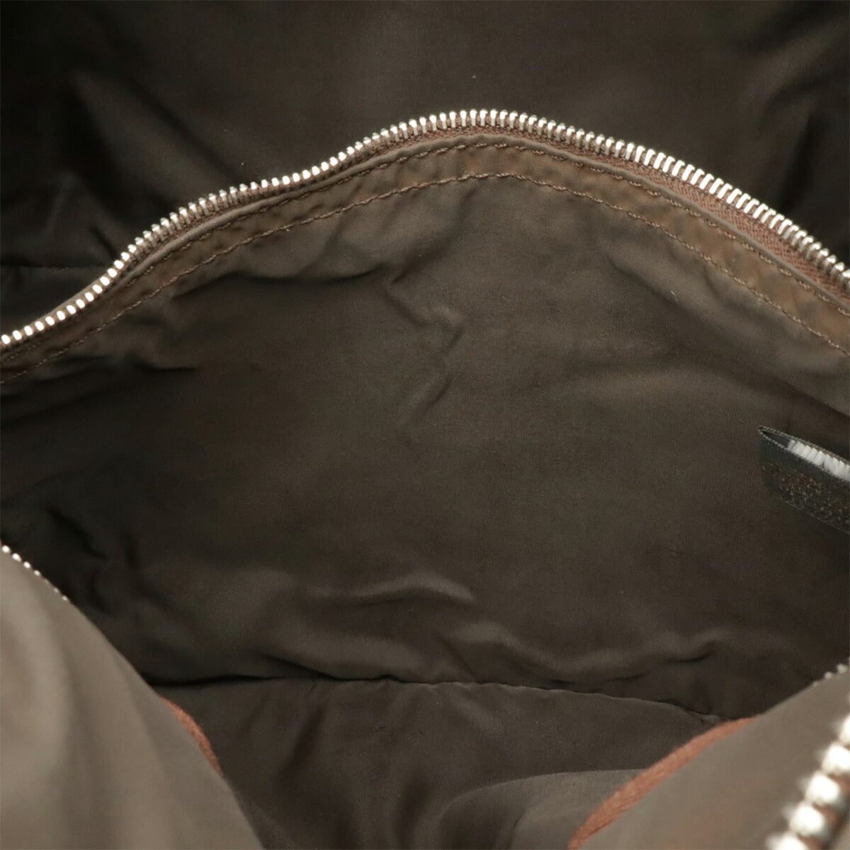 Hermes Dark Brown Nylon Handbag Tote Bag (Pre-Owned)