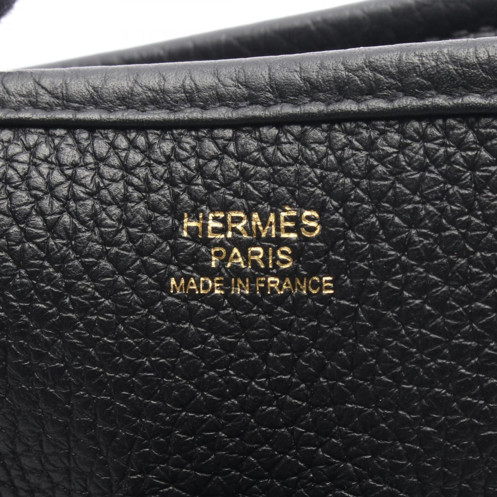 Hermes Black Taurillon Clemence Leather Leather Handbag Shoulder Bag (Pre-Owned)