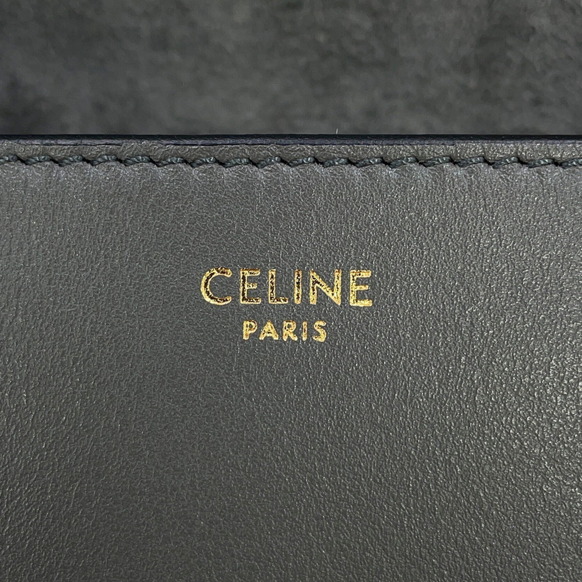 Celine Gray Leather Shoulder Bag (Pre-Owned)