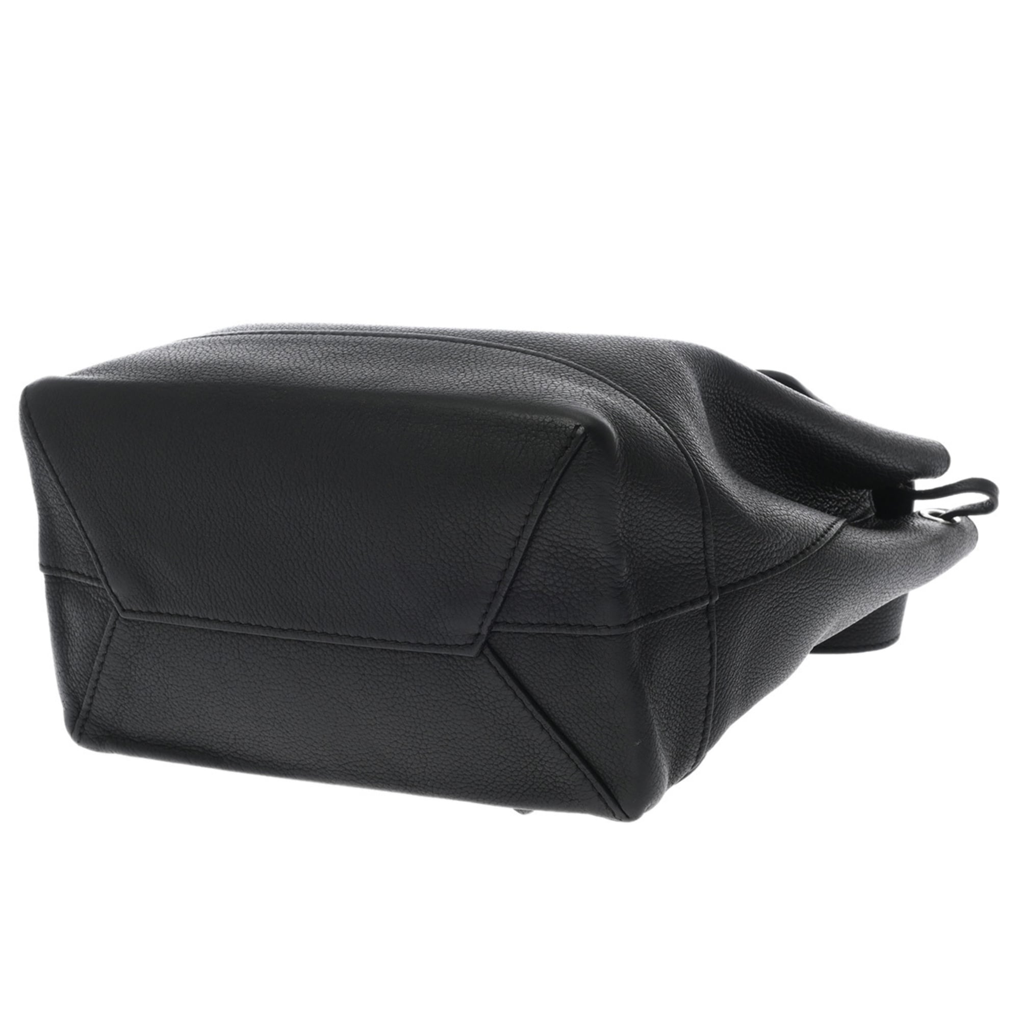 Louis Vuitton Noir Leather Backpack (Pre-Owned)
