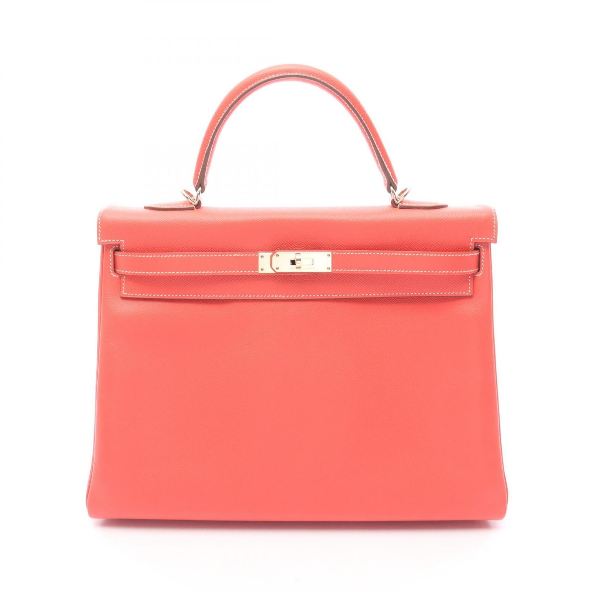 Hermes Brown Pink Rose Jaipur Epsom Leather Handbag (Pre-Owned)