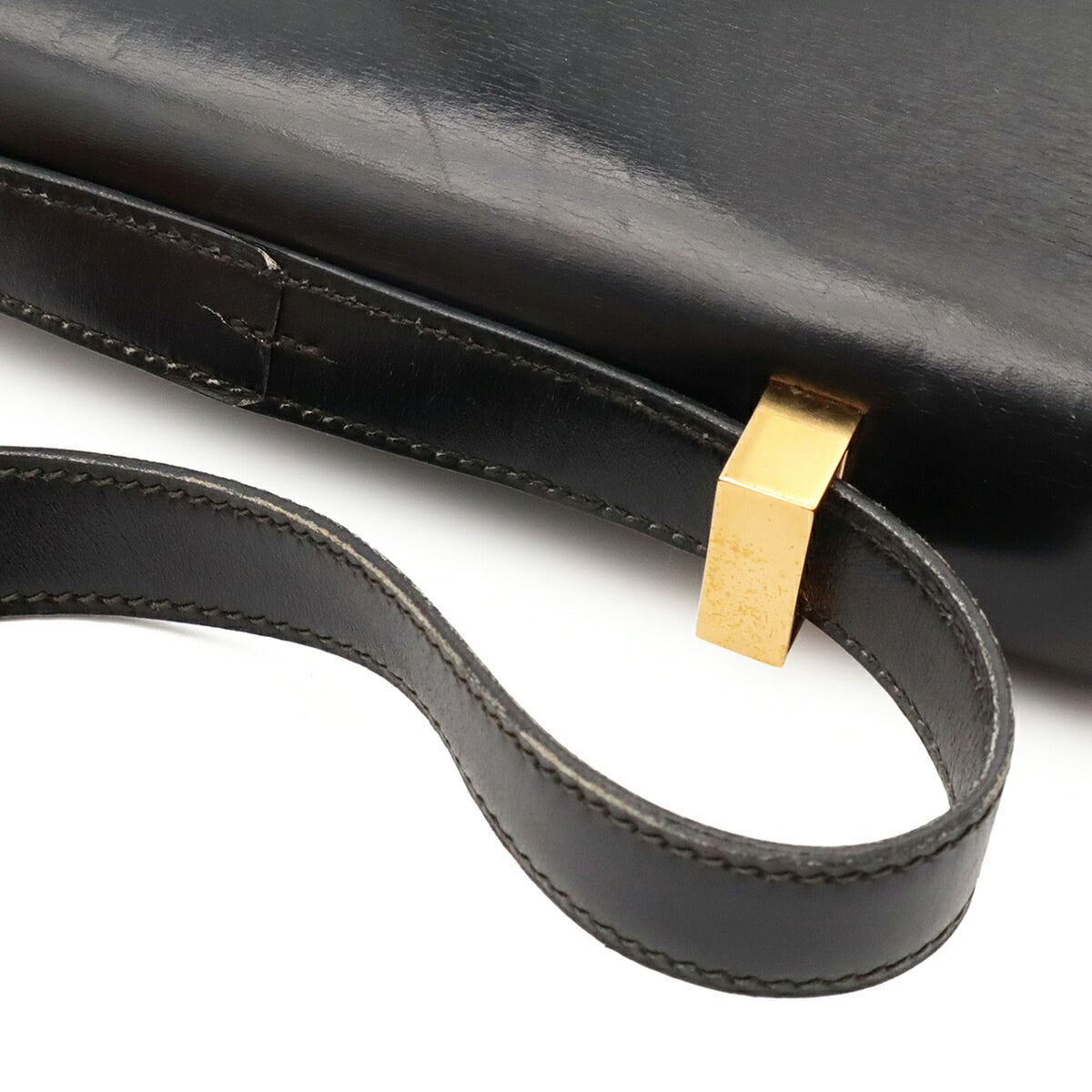 Hermes Black Box Calf Leather Shoulder Bag (Pre-Owned)