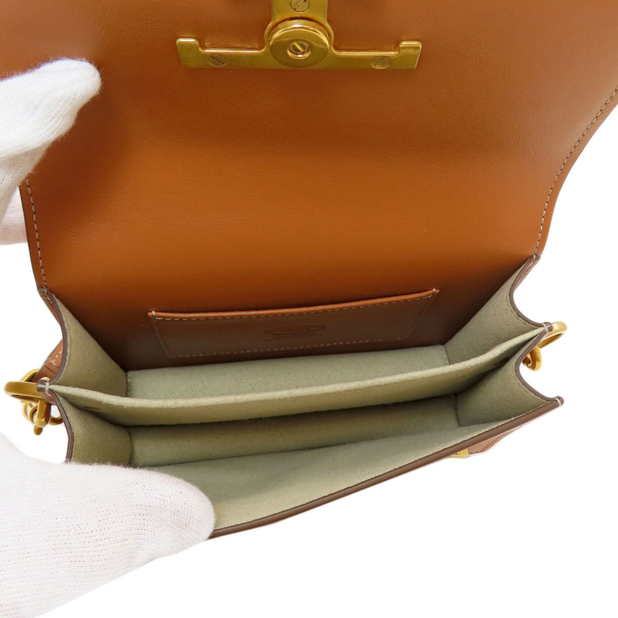 Tod's Brown Leather Shoulder Bag (Pre-Owned)