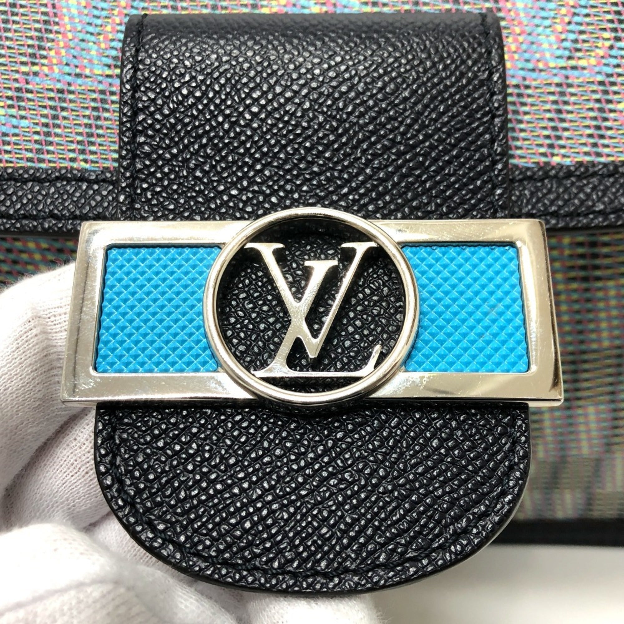 Louis Vuitton Blue Multi-Color Leather Shoulder Bag (Pre-Owned)