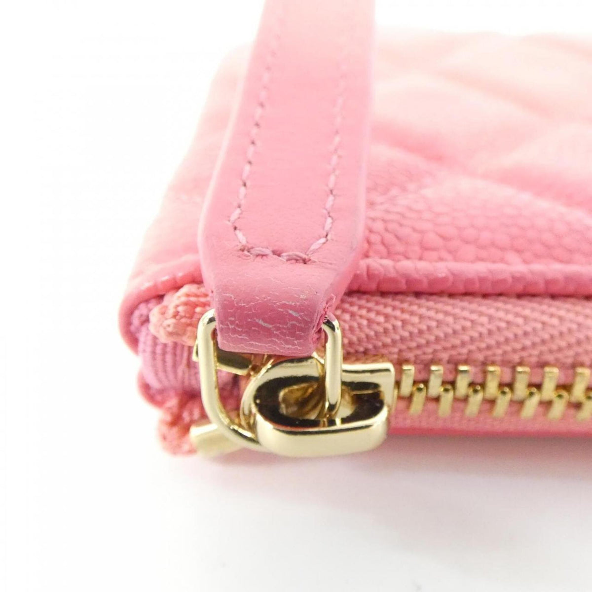 Chanel Pink Grained Calfskin Pouch (Pre-Owned)