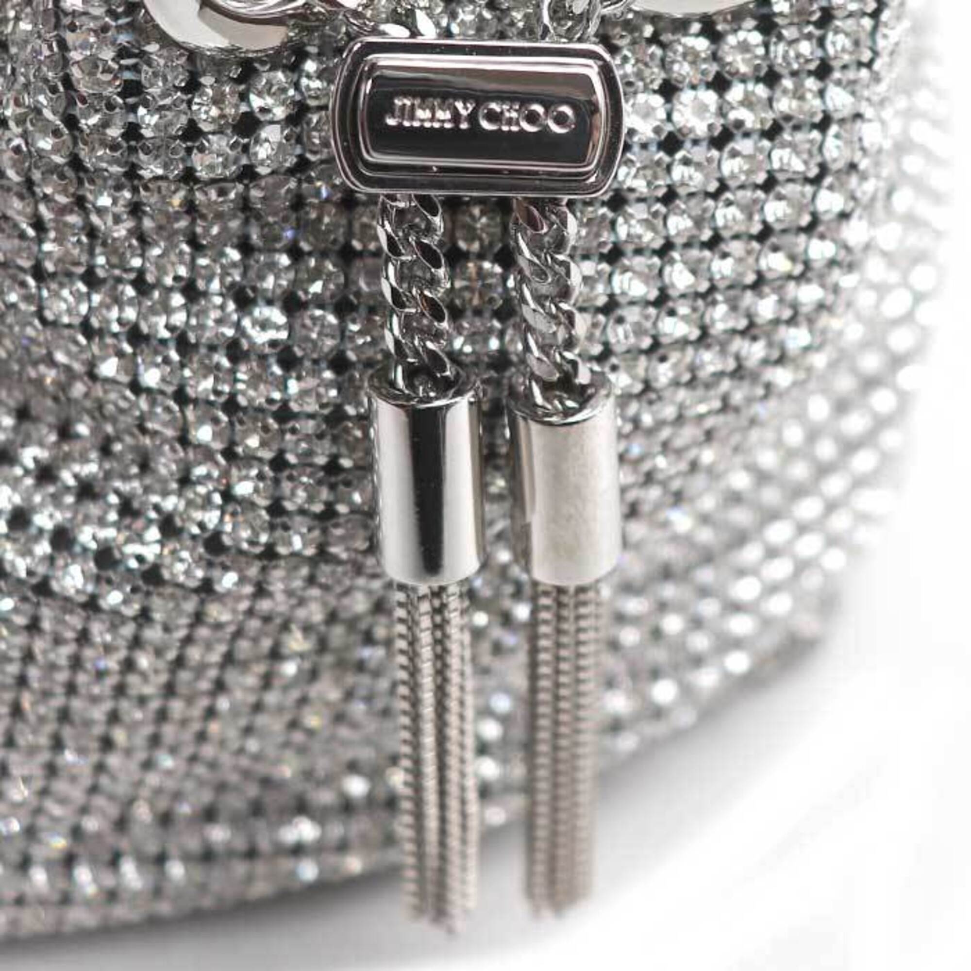 Jimmy Choo Silver Rhinestone Shoulder Bag (Pre-Owned)