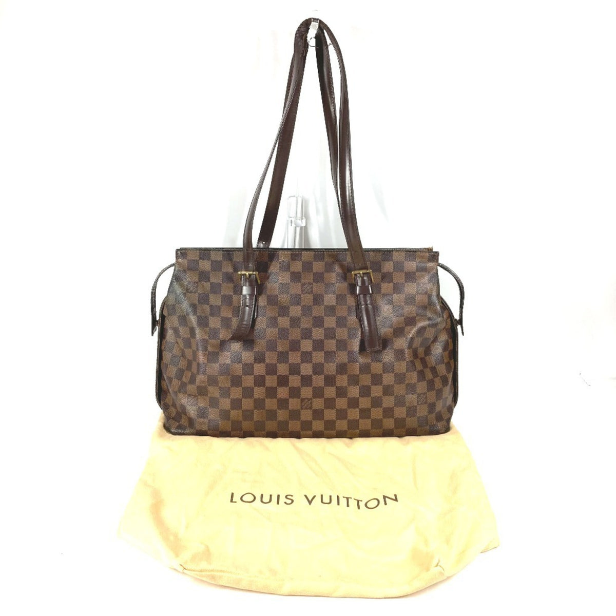 Louis Vuitton Brown Ebene Damier Canvas Shoulder Bag Tote Bag (Pre-Owned)