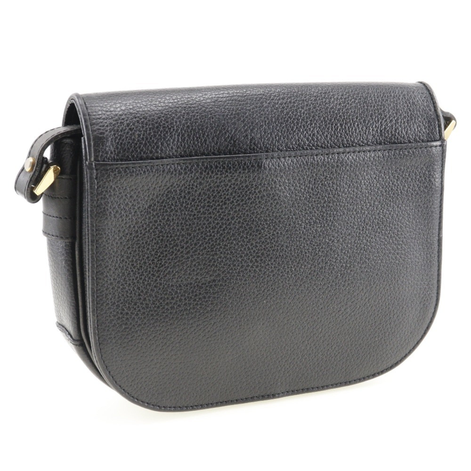 Burberry Black Leather Shoulder Bag (Pre-Owned)
