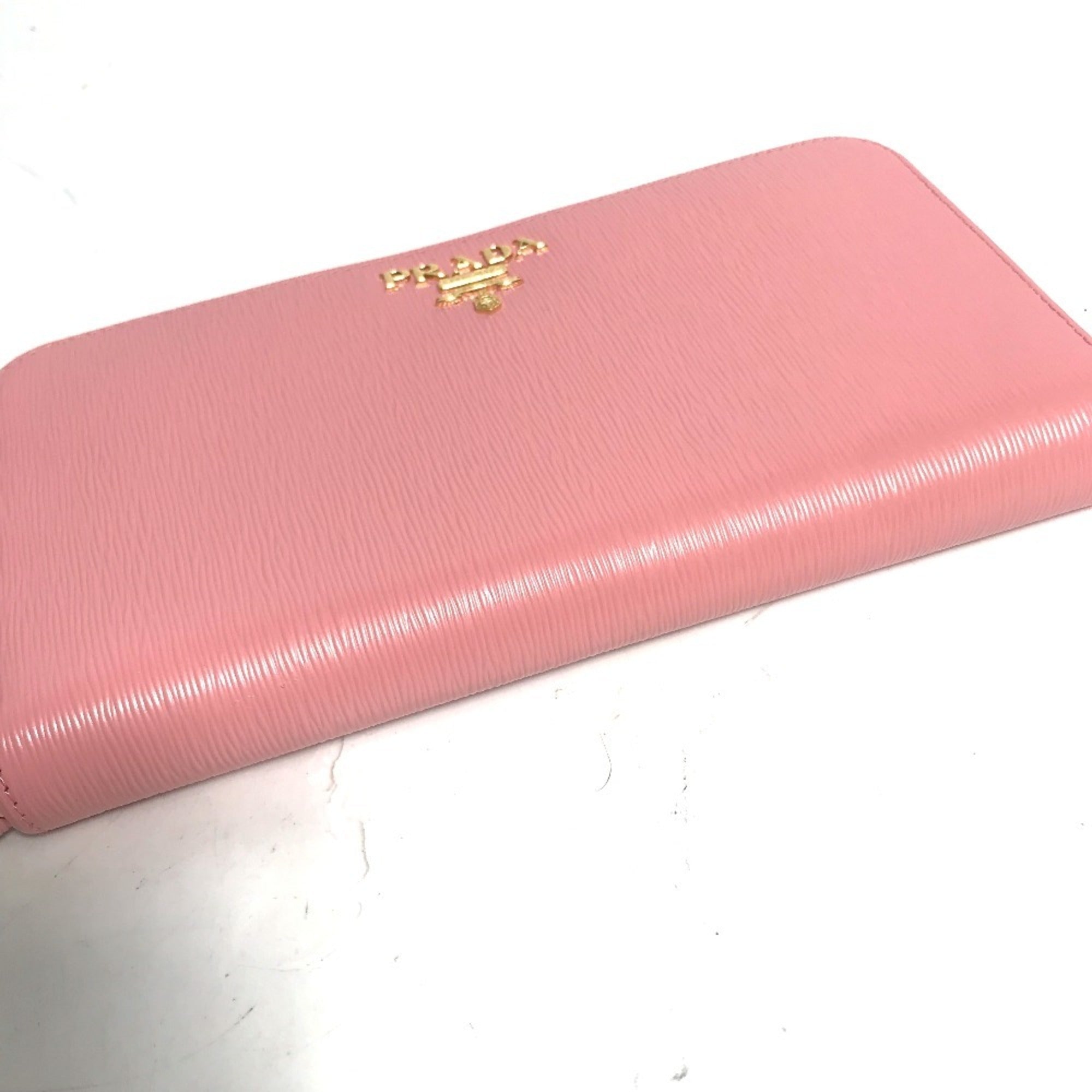 Prada Pink Saffiano Metal Long Wallet (Bi-Fold) (Pre-Owned)