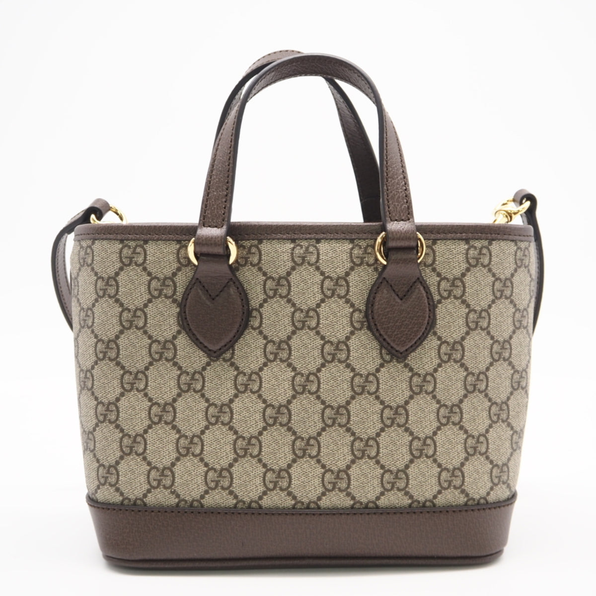 Gucci Ophidia Beige Brown Coated Canvas Handbag Tote Bag (Pre-Owned)