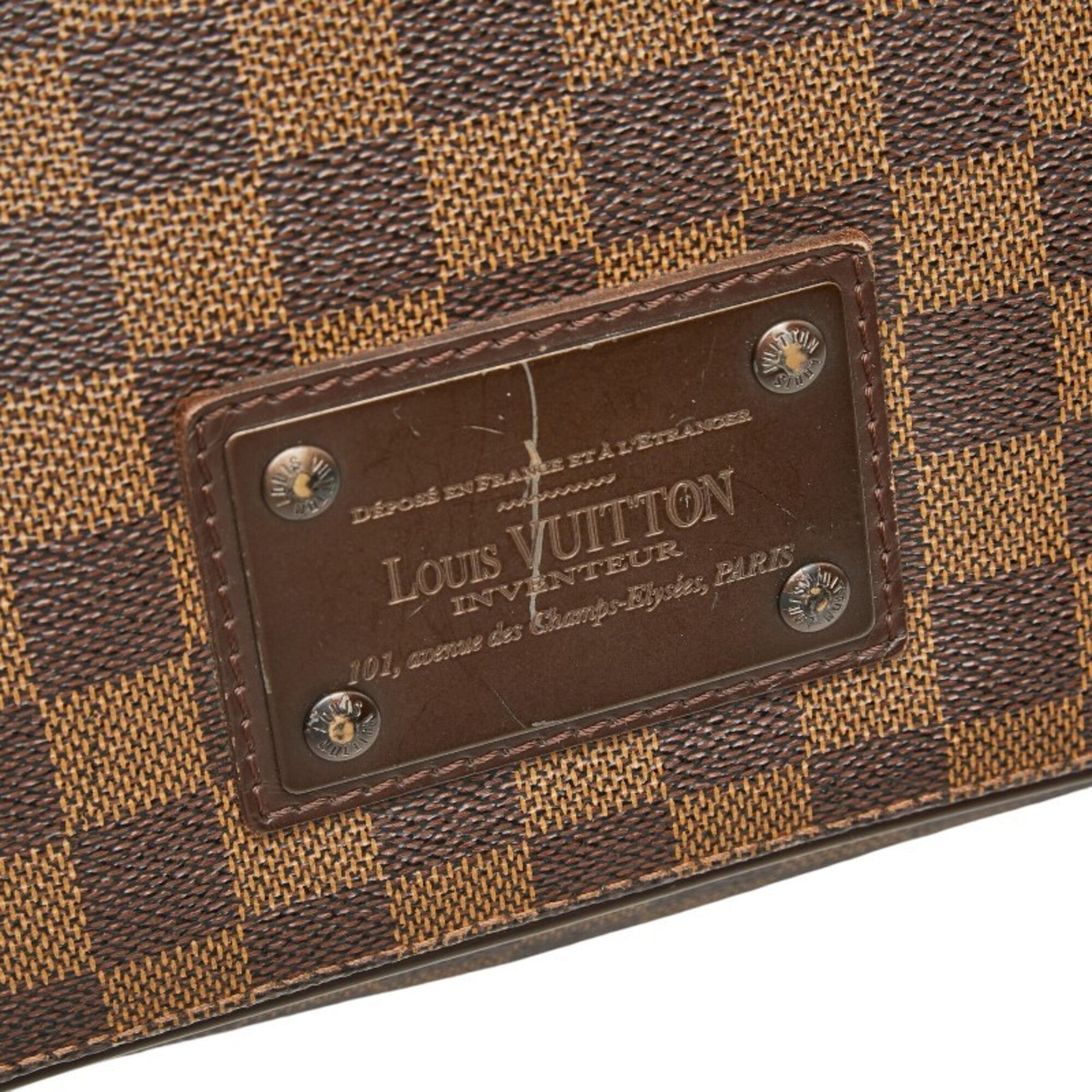 Louis Vuitton Brown Pvc Leather Messenger Bag Shoulder Bag (Pre-Owned)