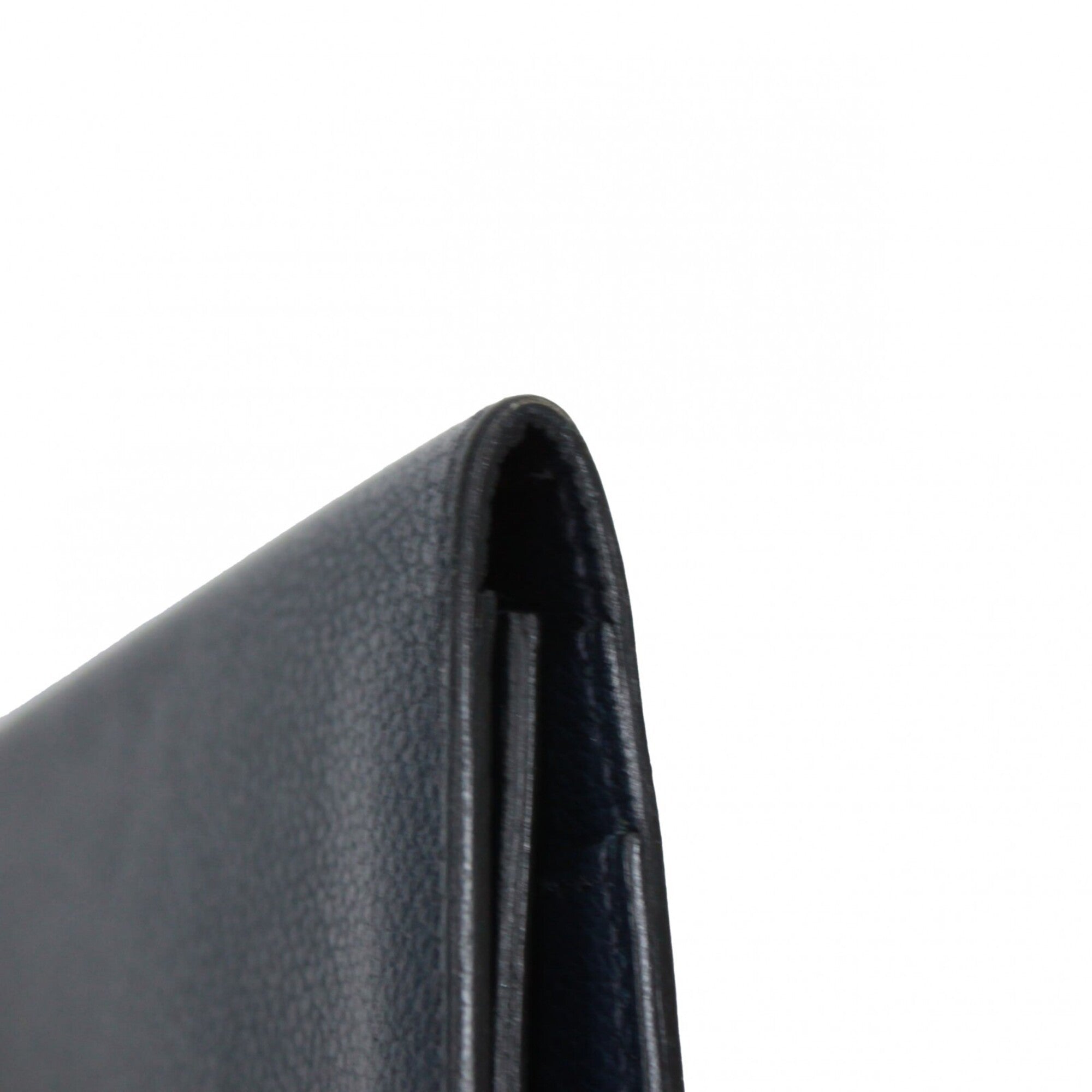 Hermes Navy Evercalf Leather Long Wallet (Bi-Fold) (Pre-Owned)