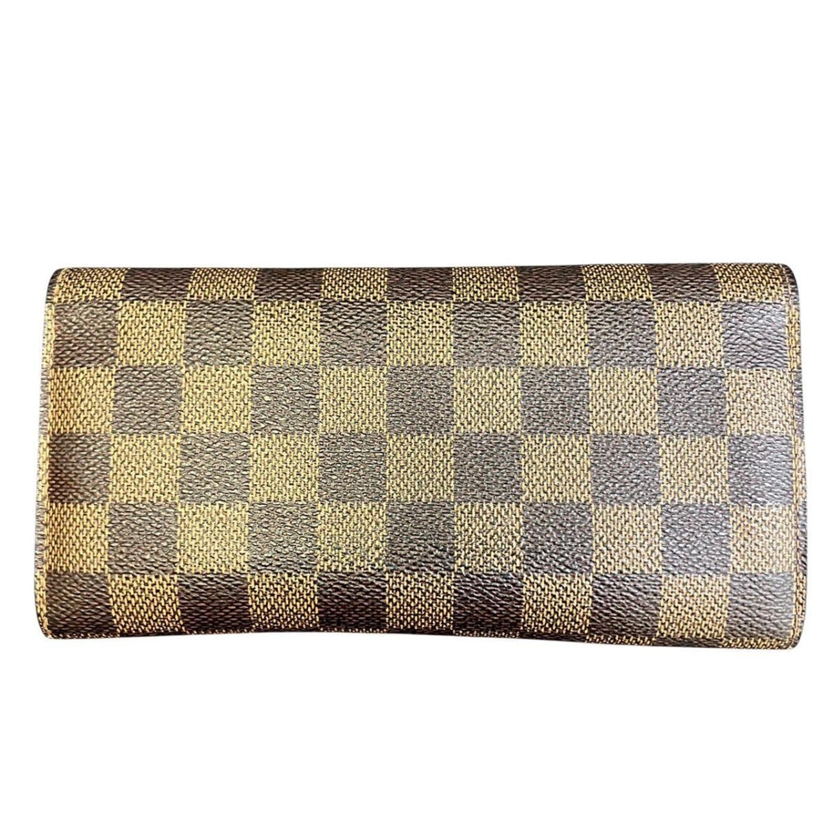 Louis Vuitton Brown Damier Canvas Long Wallet (Bi-Fold) (Pre-Owned)