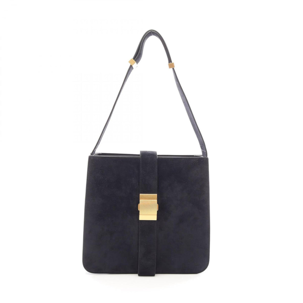 Bottega Veneta Navy Suede Handbag Shoulder Bag (Pre-Owned)