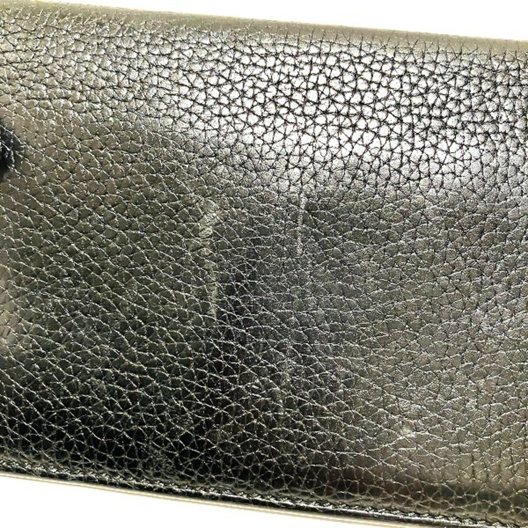 Gucci Black Leather Long Bill Wallet (Bi-Fold) (Pre-Owned)